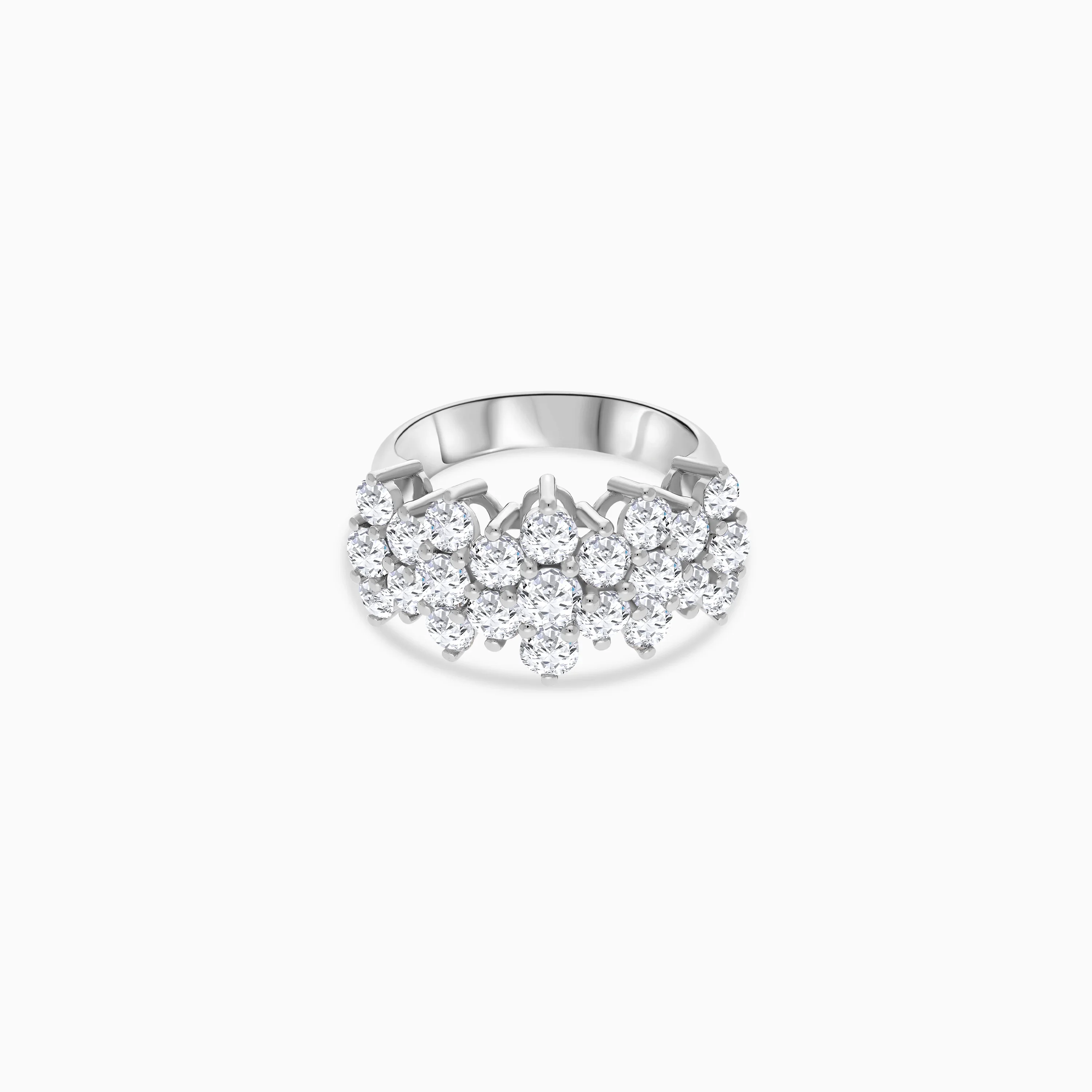 18K White Gold Solitaire Diamond Ring – Scala Collection - Image 3