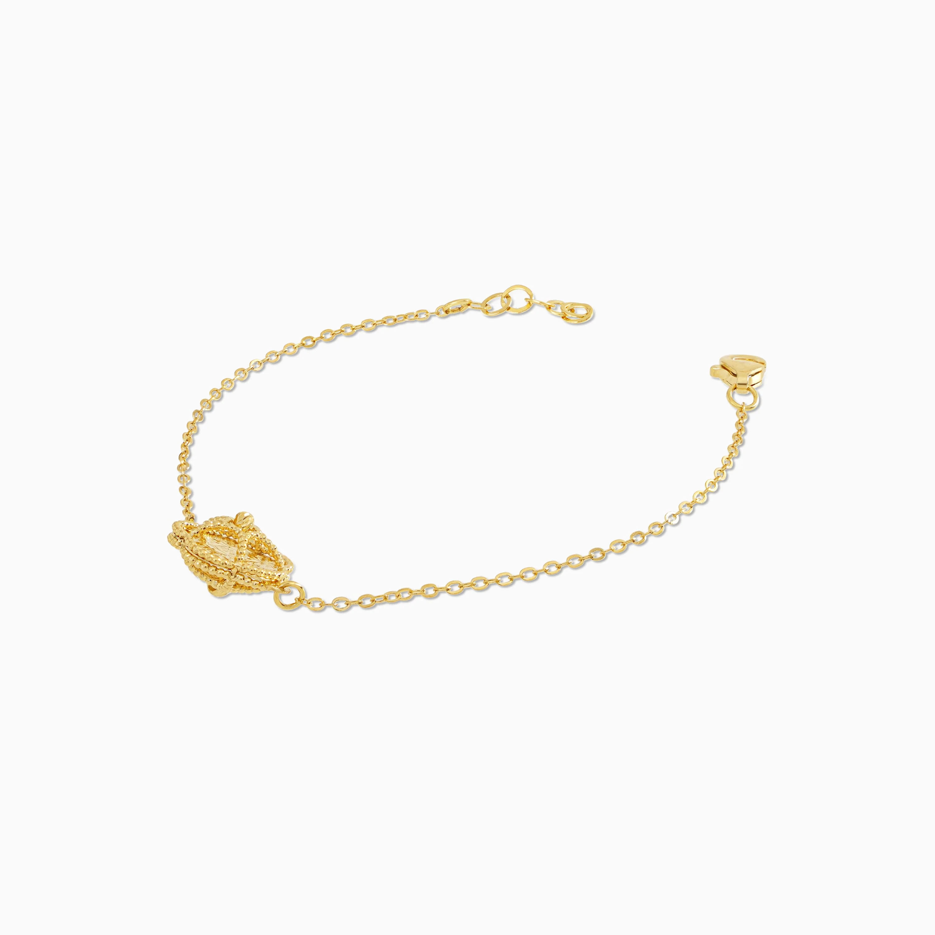 18k Farfalla Yellow Gold Kids Flower Bracelet | Farfalla Gold Kids Collection - Image 3
