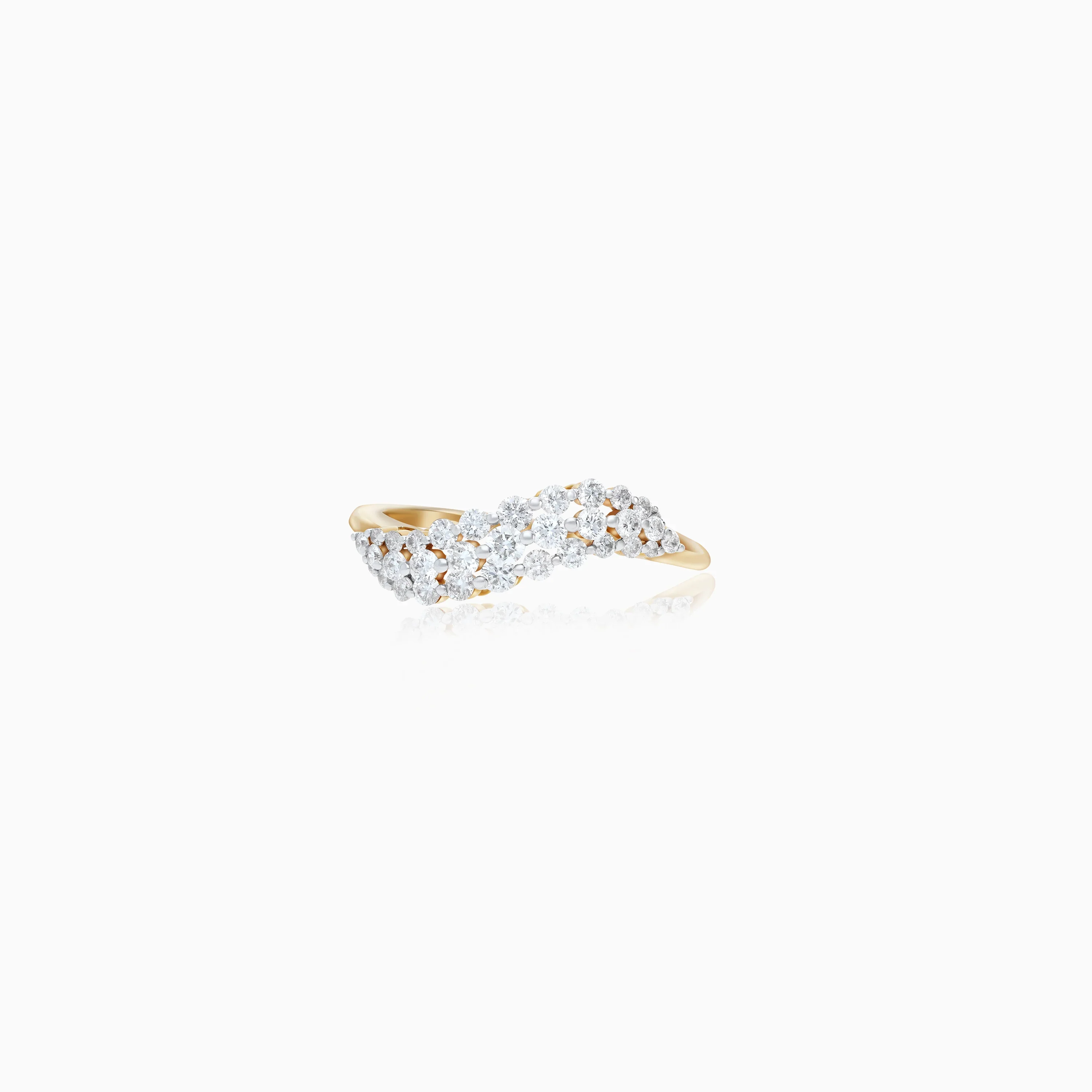 18K YELLOW GOLD RING DECORATED WITH NATURAL DIAMOND STONES FROM SCALA COLLECTION - Image 4