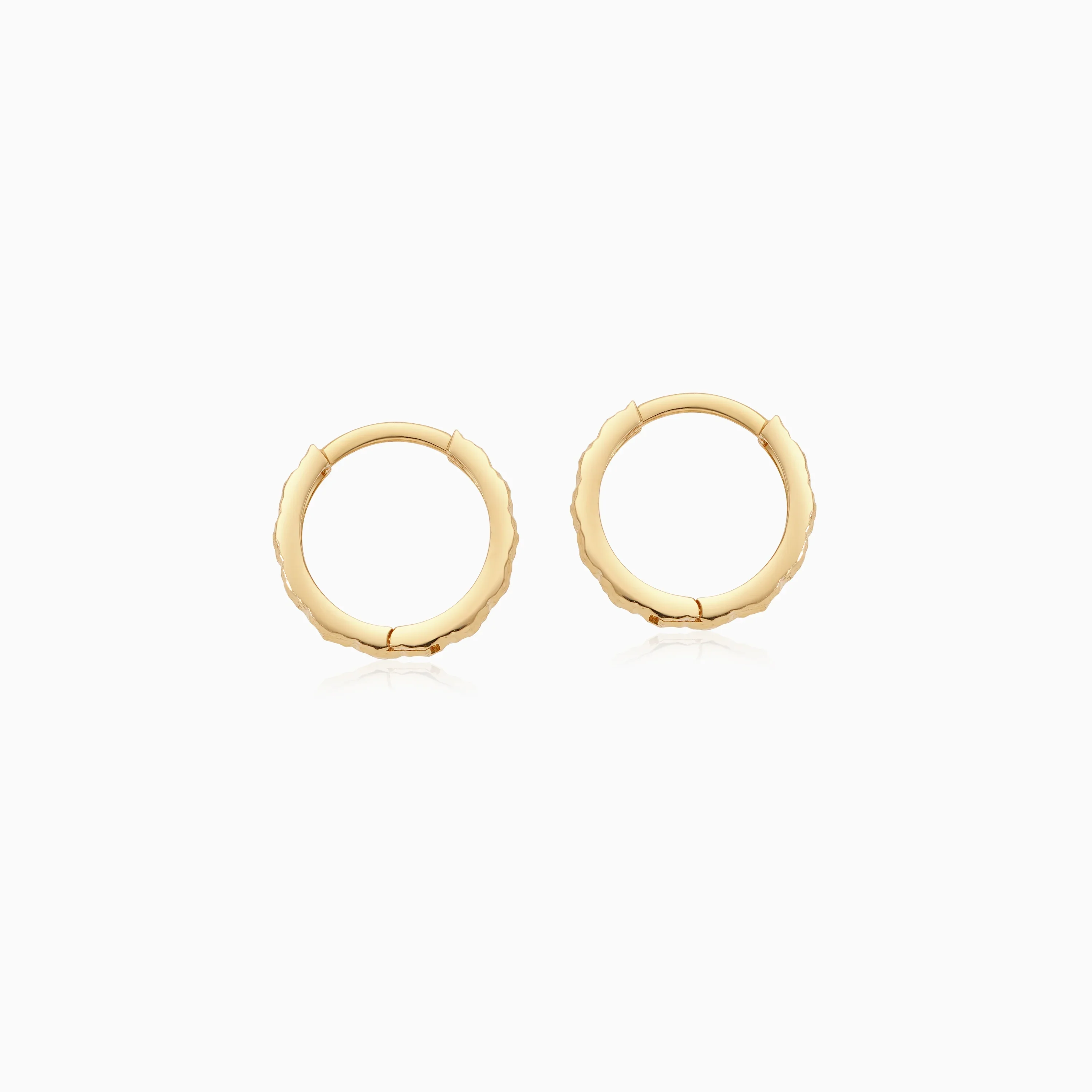 18K Yellow Gold Hoops Earrings - Image 4