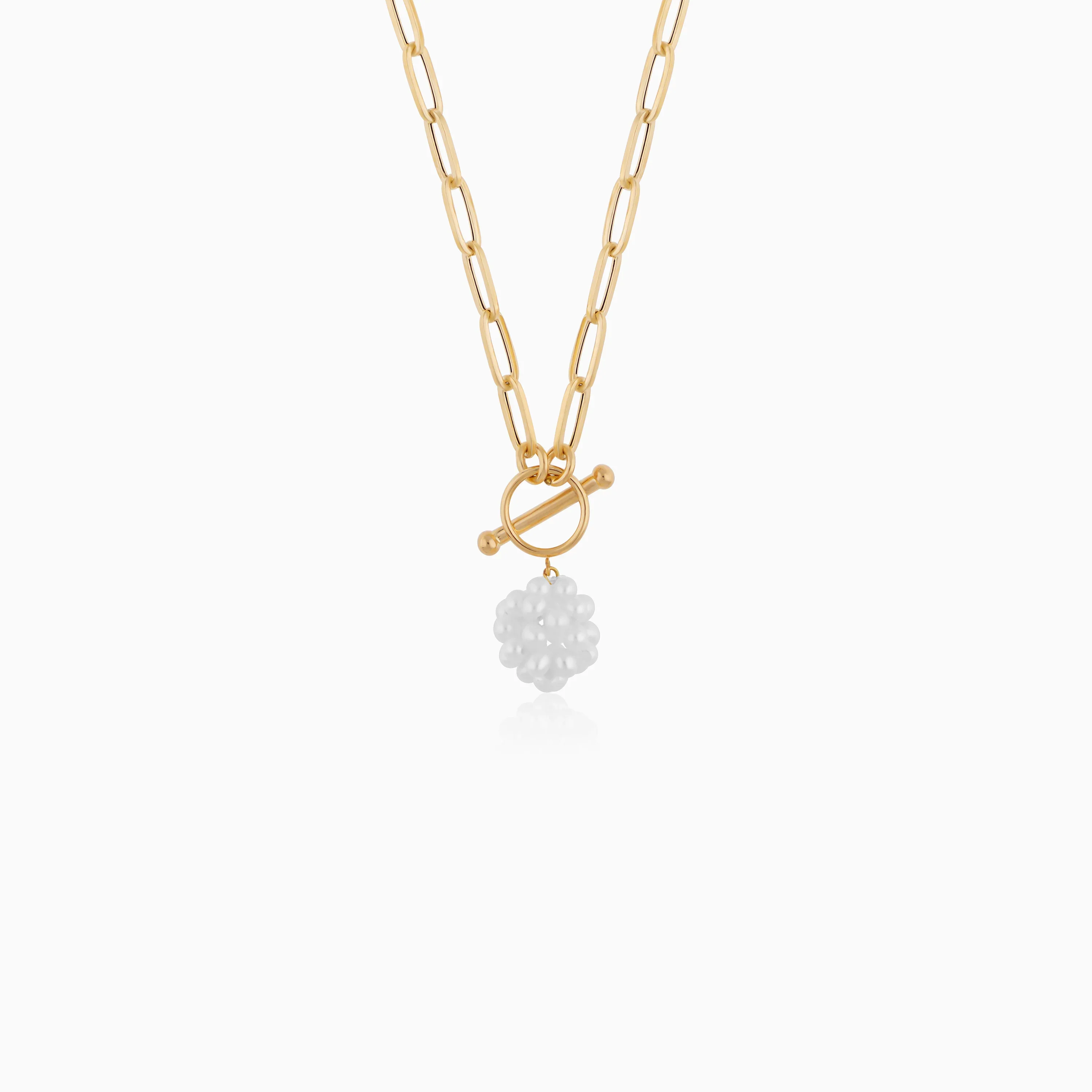 Danah 18K Gold Necklace with Pearls - Image 3