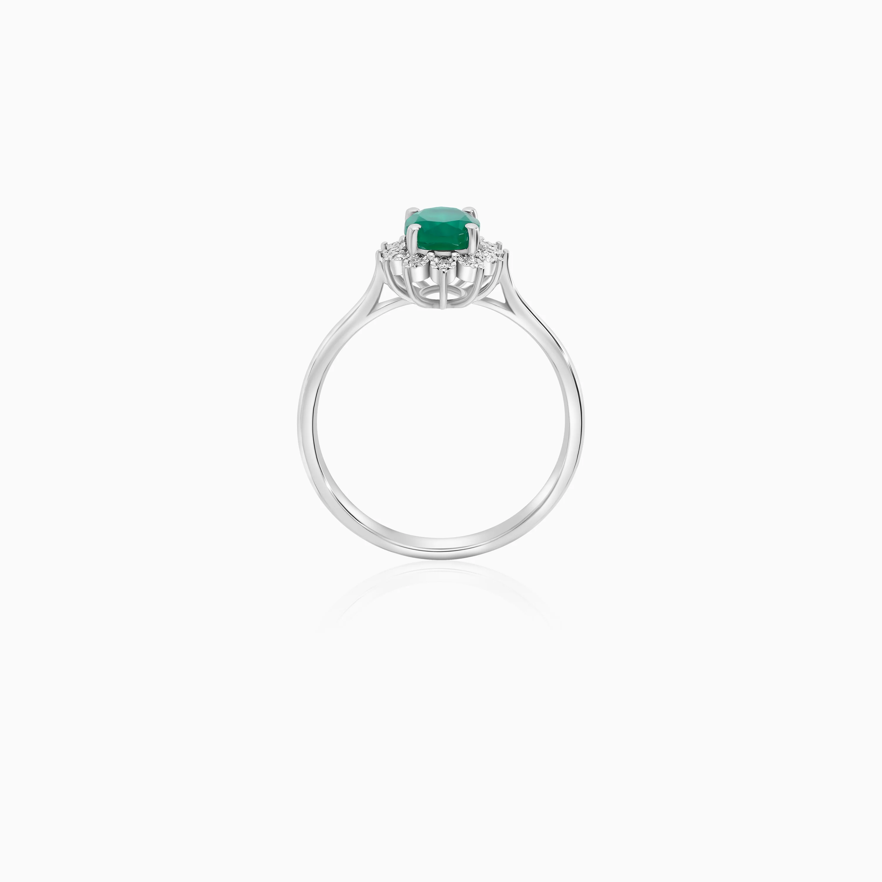 18K White Gold Agate and Diamonds Ring – Diana collection - Image 3