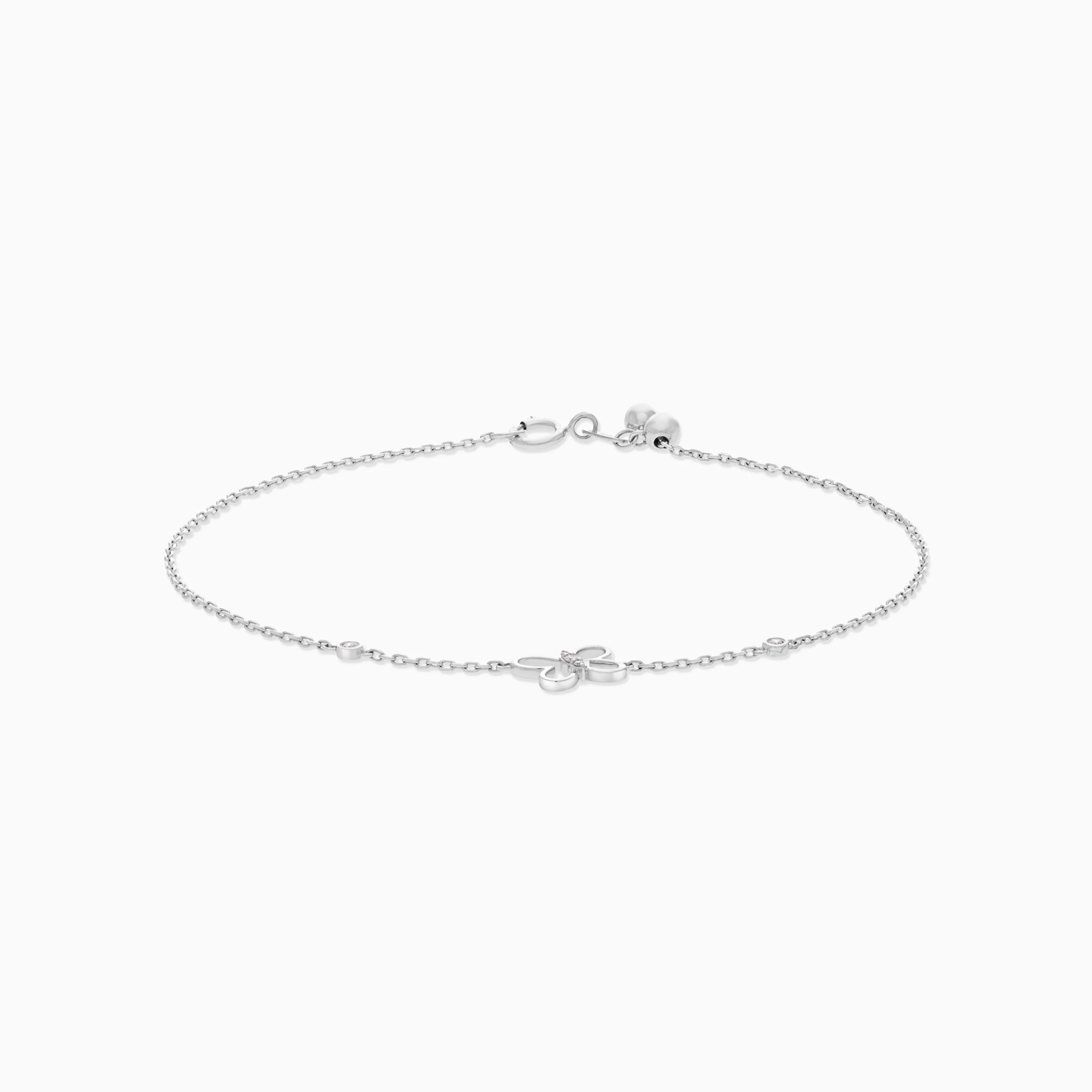 18K White Gold Butterfly Bracelet with Natural Diamonds – Trendy Collection - Image 3