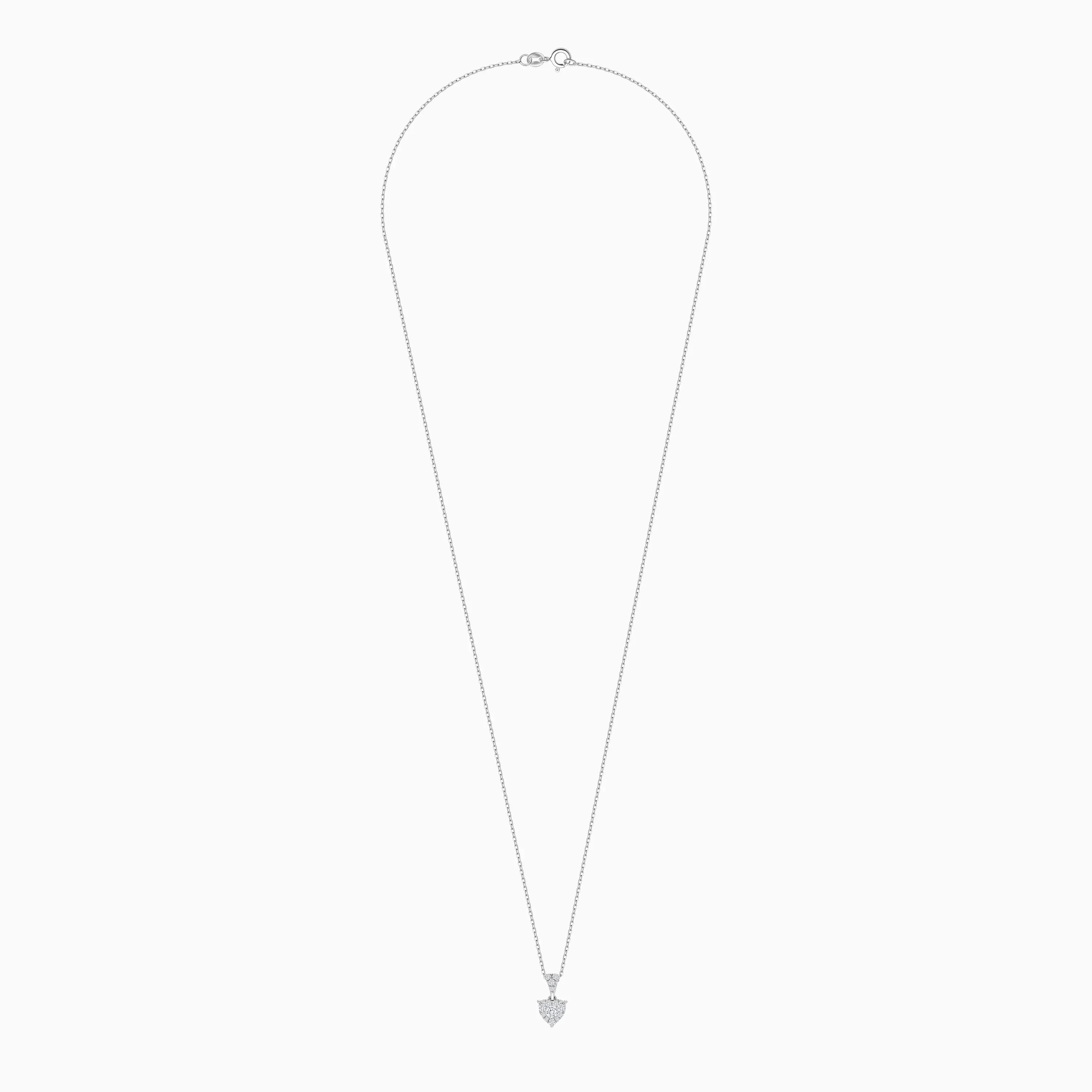 18K White Gold Diamond Heart Necklace | 365 Collection - Image 3