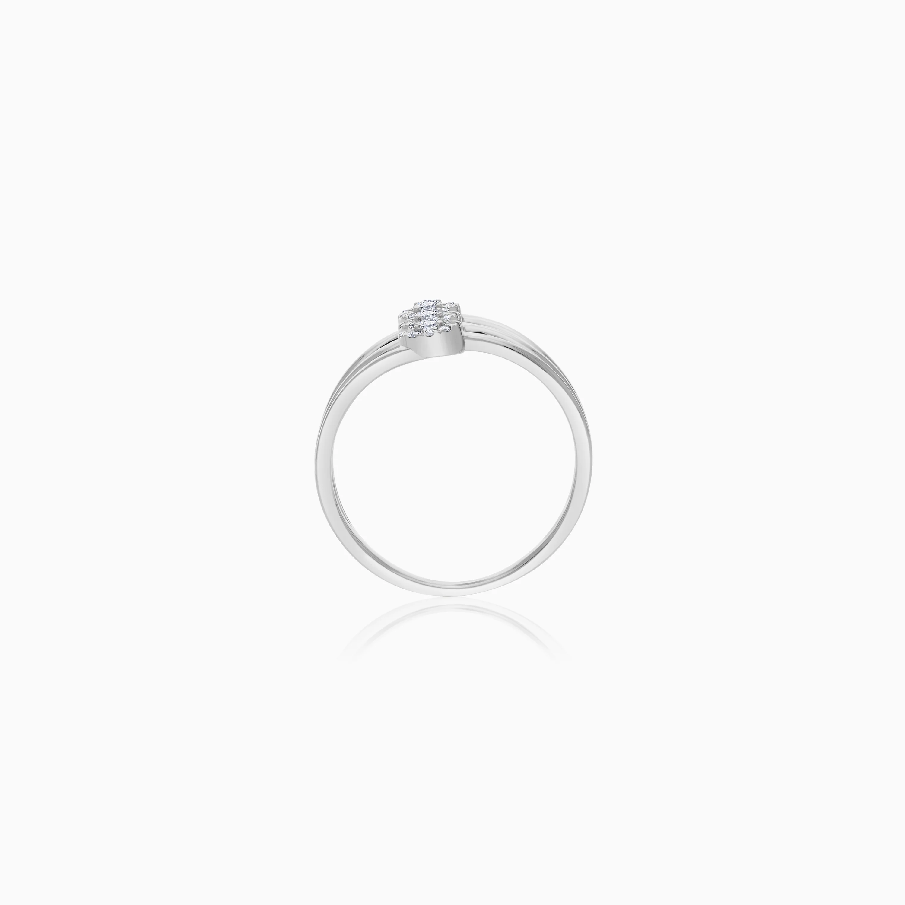 18K White Gold Natural Diamond Ring | Trendy Collection - Image 3