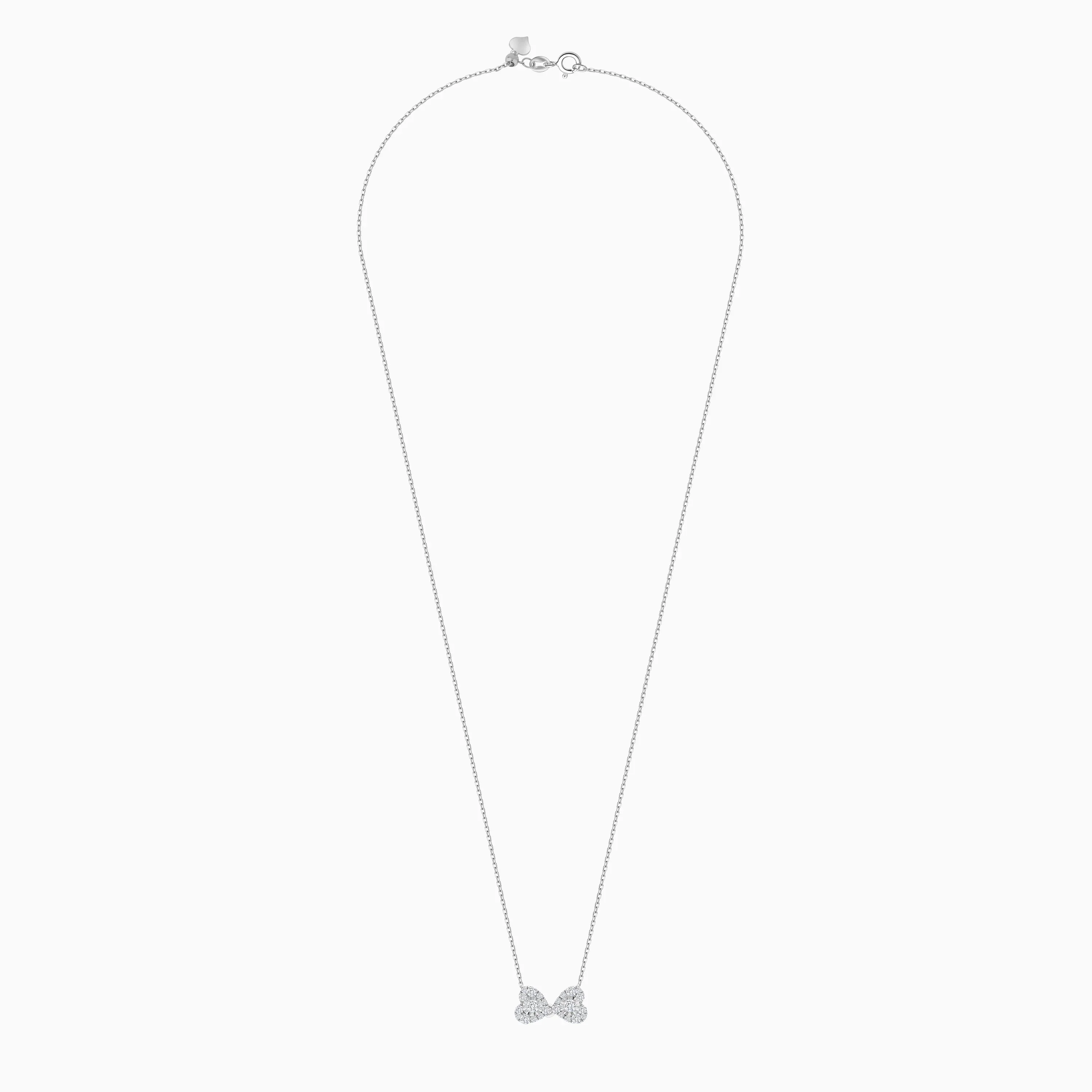 18K White Gold Heart-Shaped Necklace with Natural Diamonds | 365 Collection - Image 3