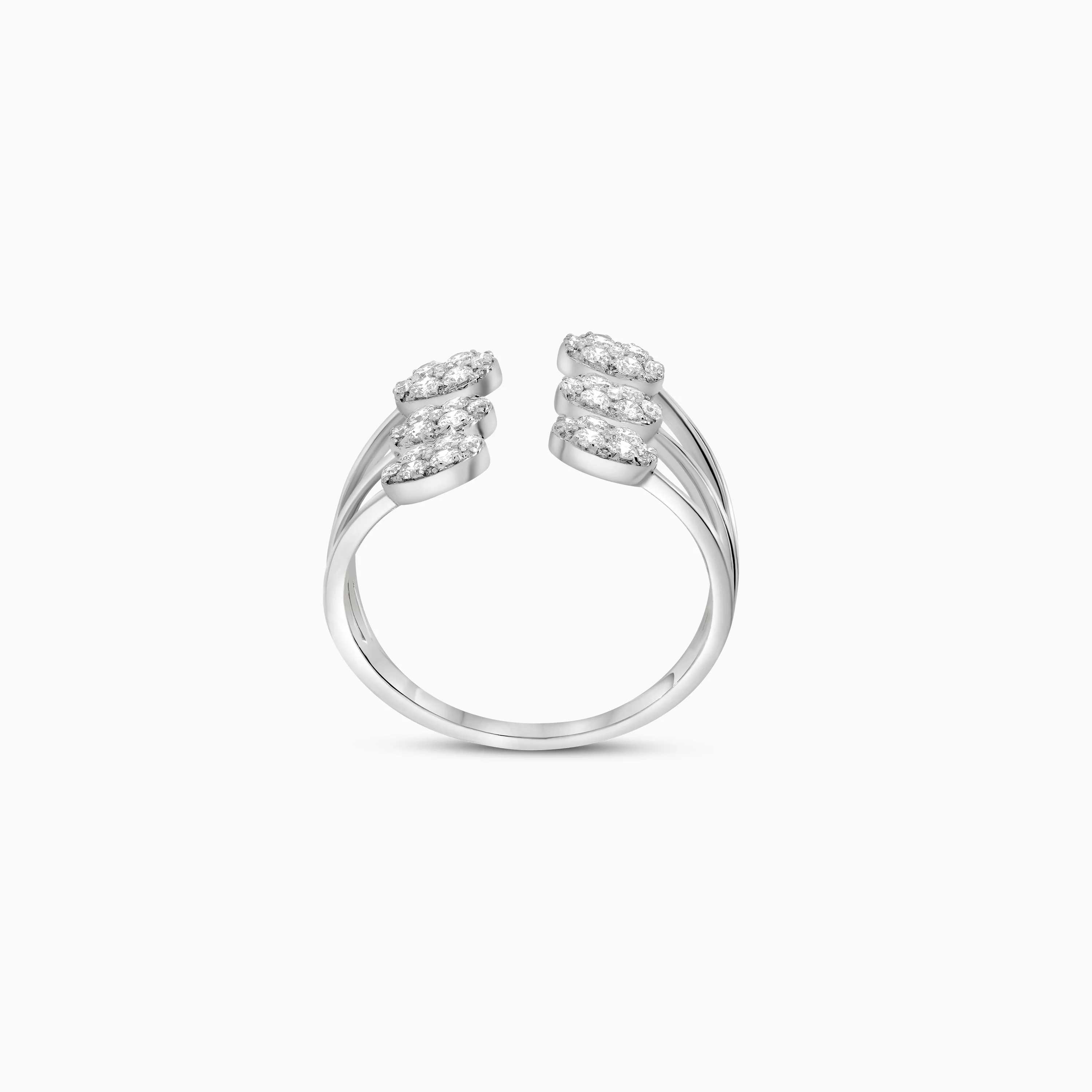 18K White Gold Open Ring with Natural Diamonds | 365 Collection - Image 3