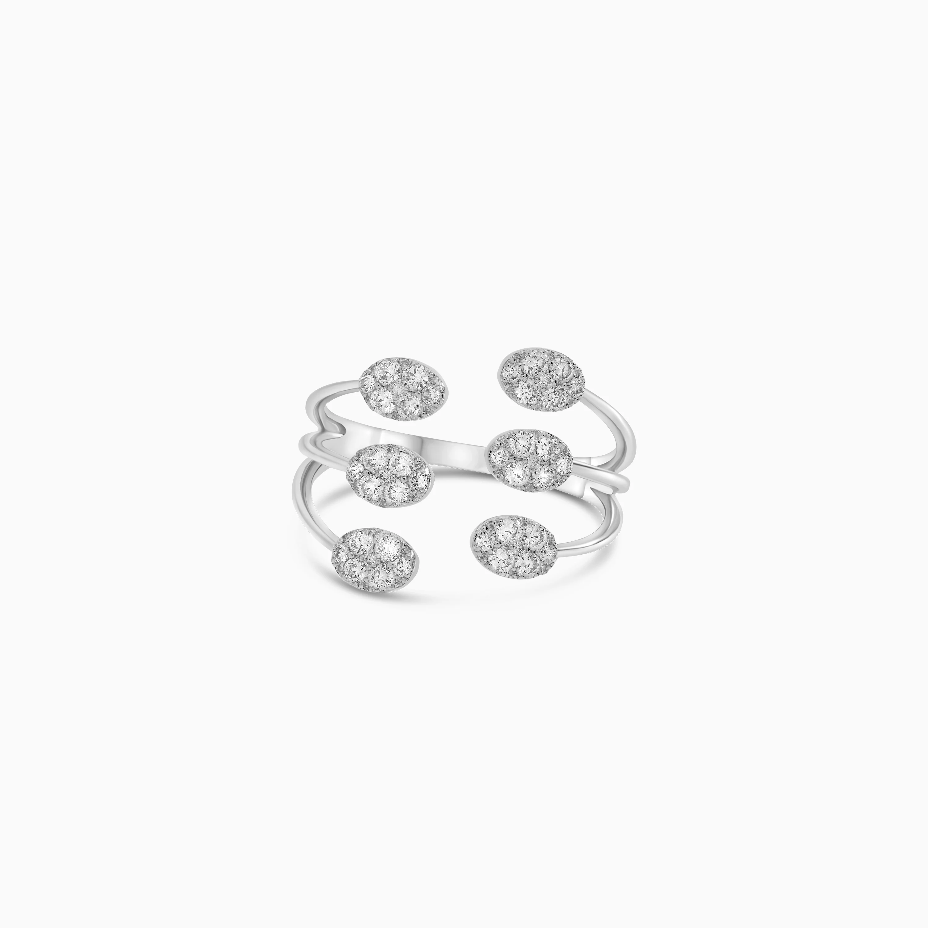 18K White Gold Open Ring with Natural Diamonds | 365 Collection - Image 4