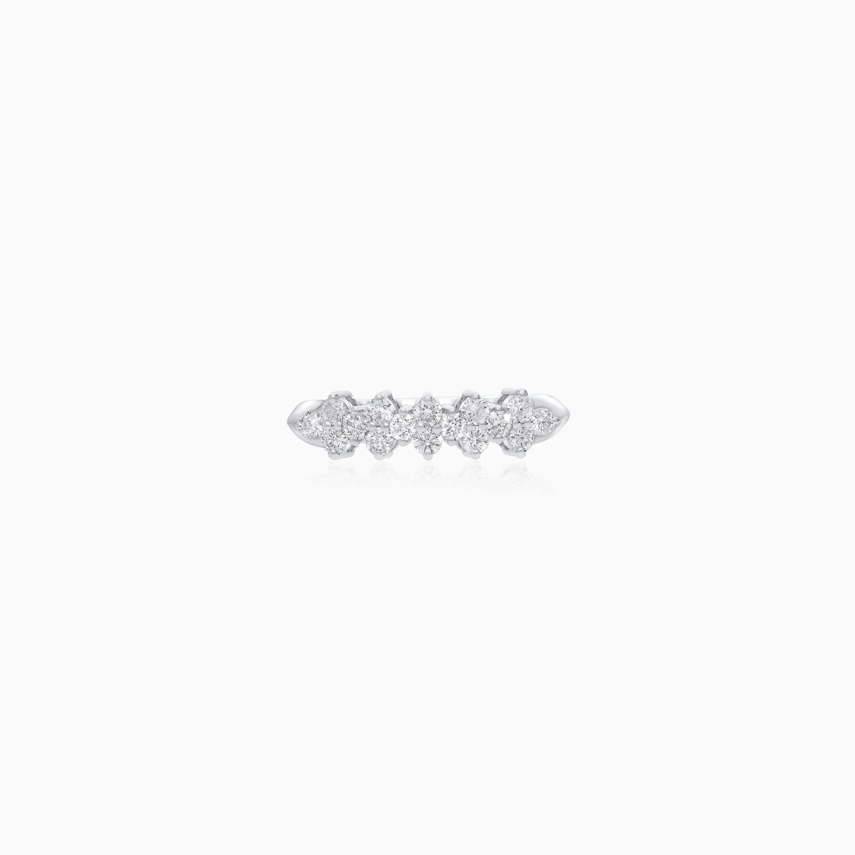 18k white gold ring decorated with natural diamonds stones - Image 2