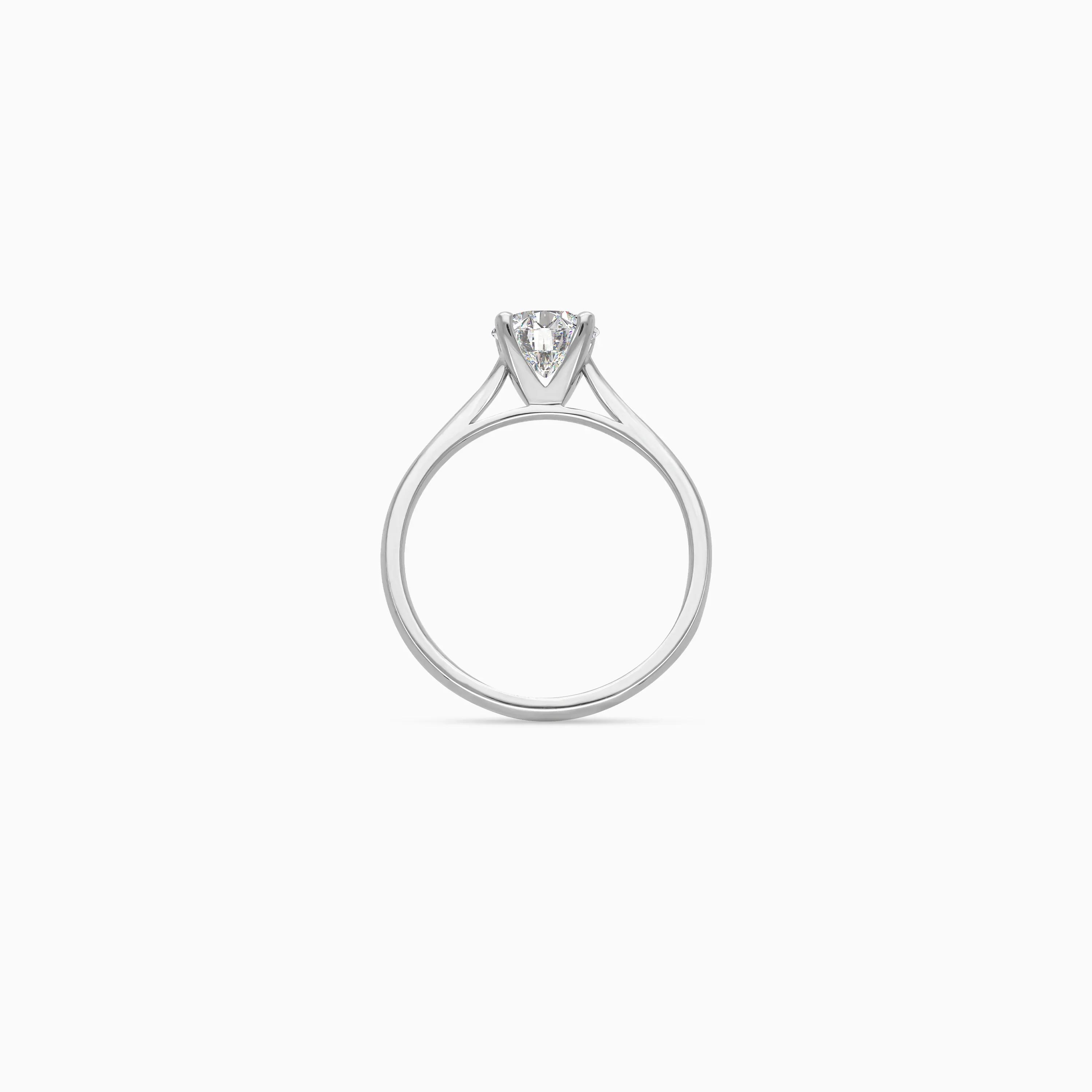 18K White Gold Solitaire Diamond Ring – Solitaire Collection - Image 3