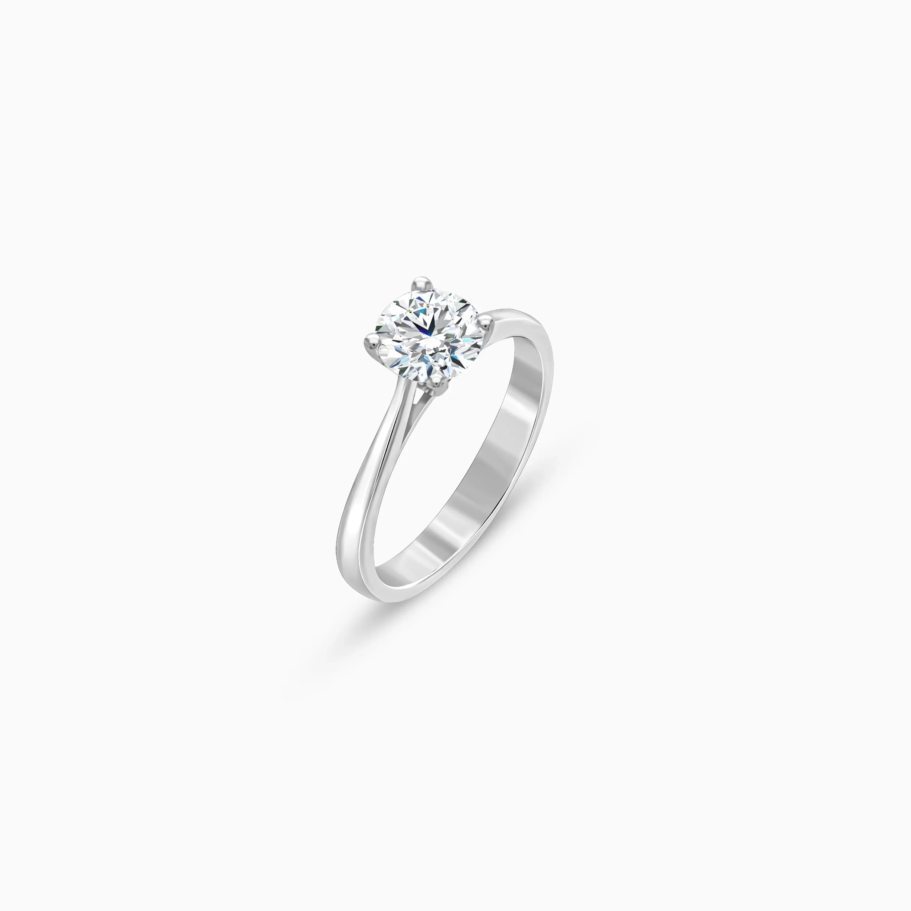 Solitaire Diamond Ring in 18K White Gold – Solitaire Collection - Image 3