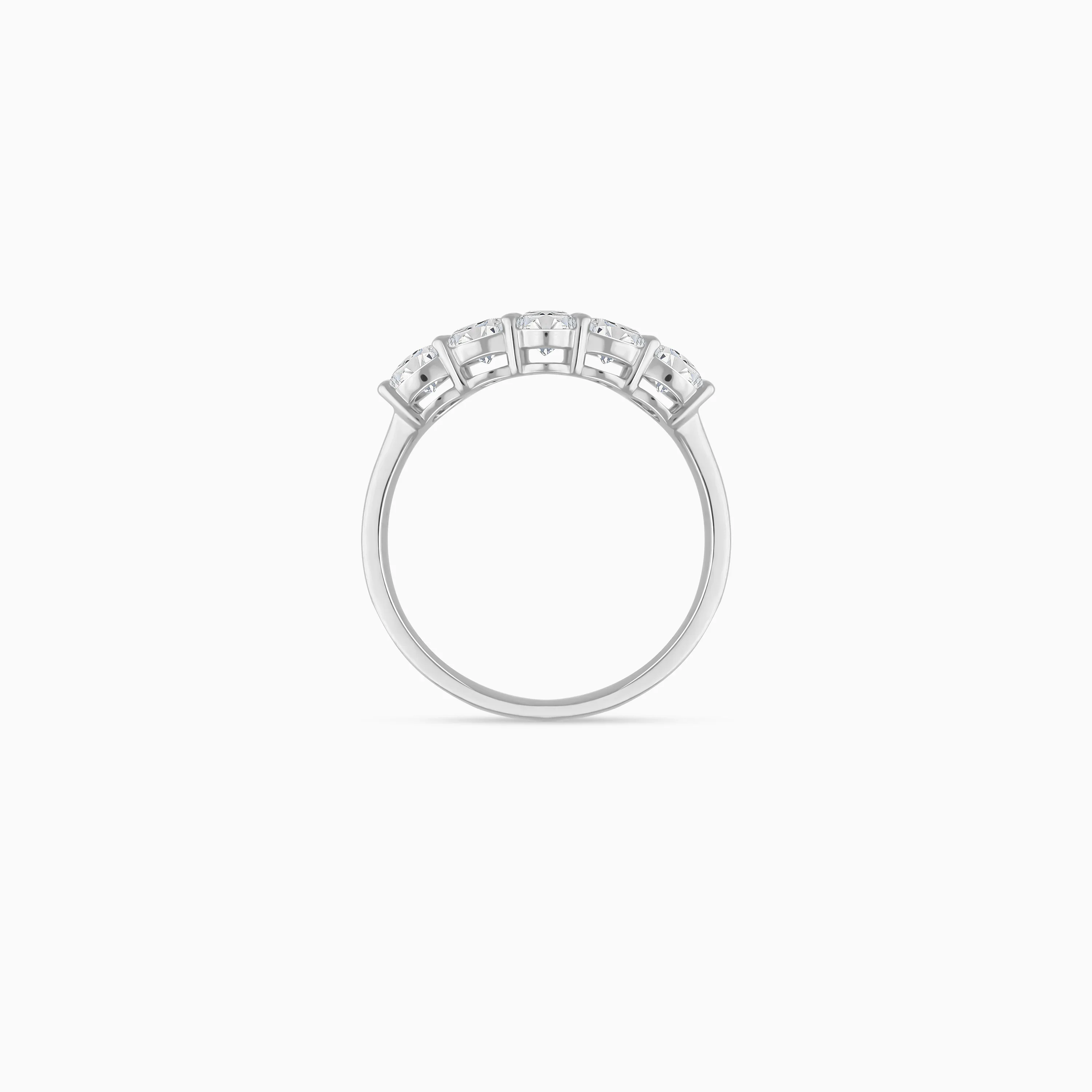 18K White Gold Solitaire Eternity Diamond Ring – Solitaire Collection - Image 3