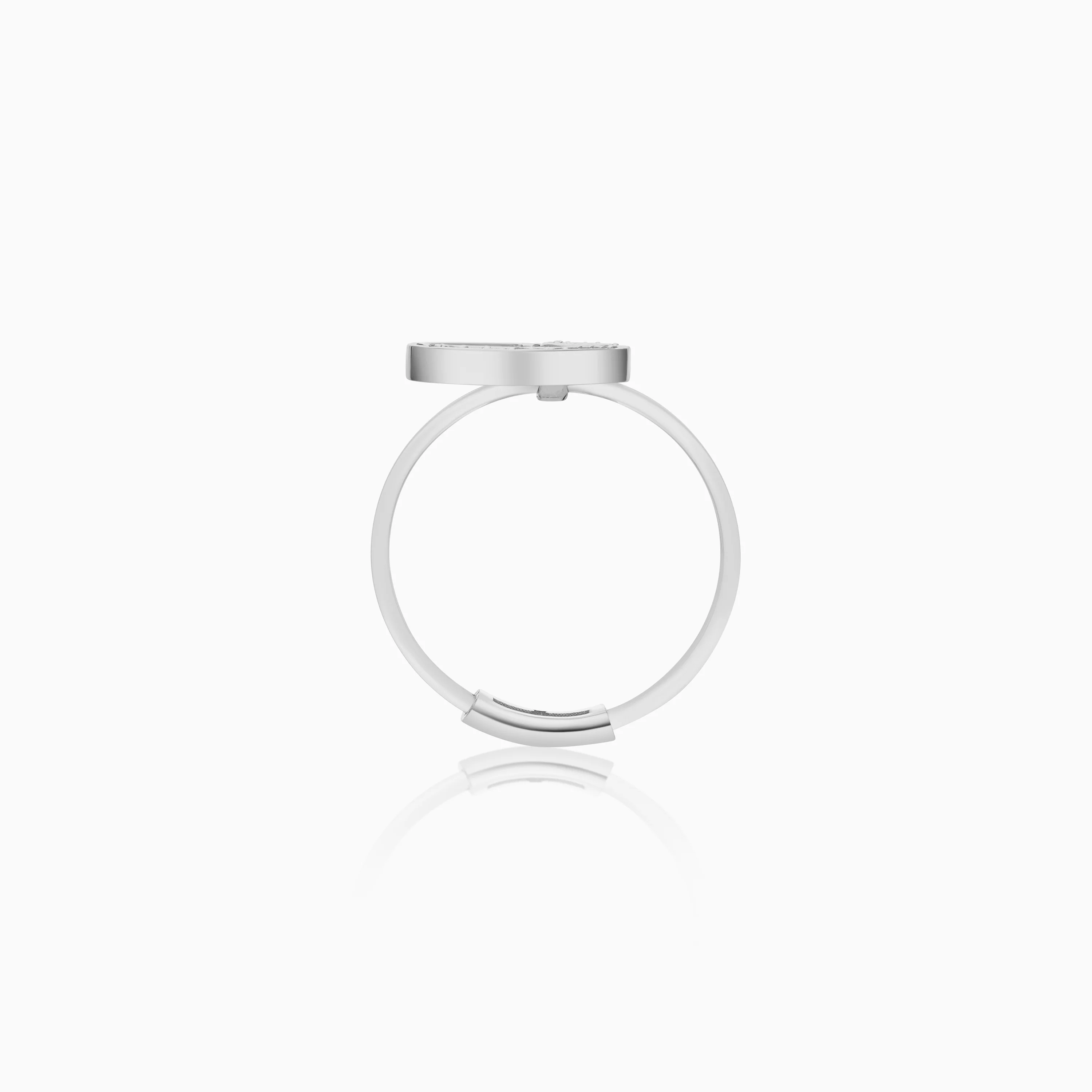Floating Ring - Faa Letter with Natural Diamonds - Image 4