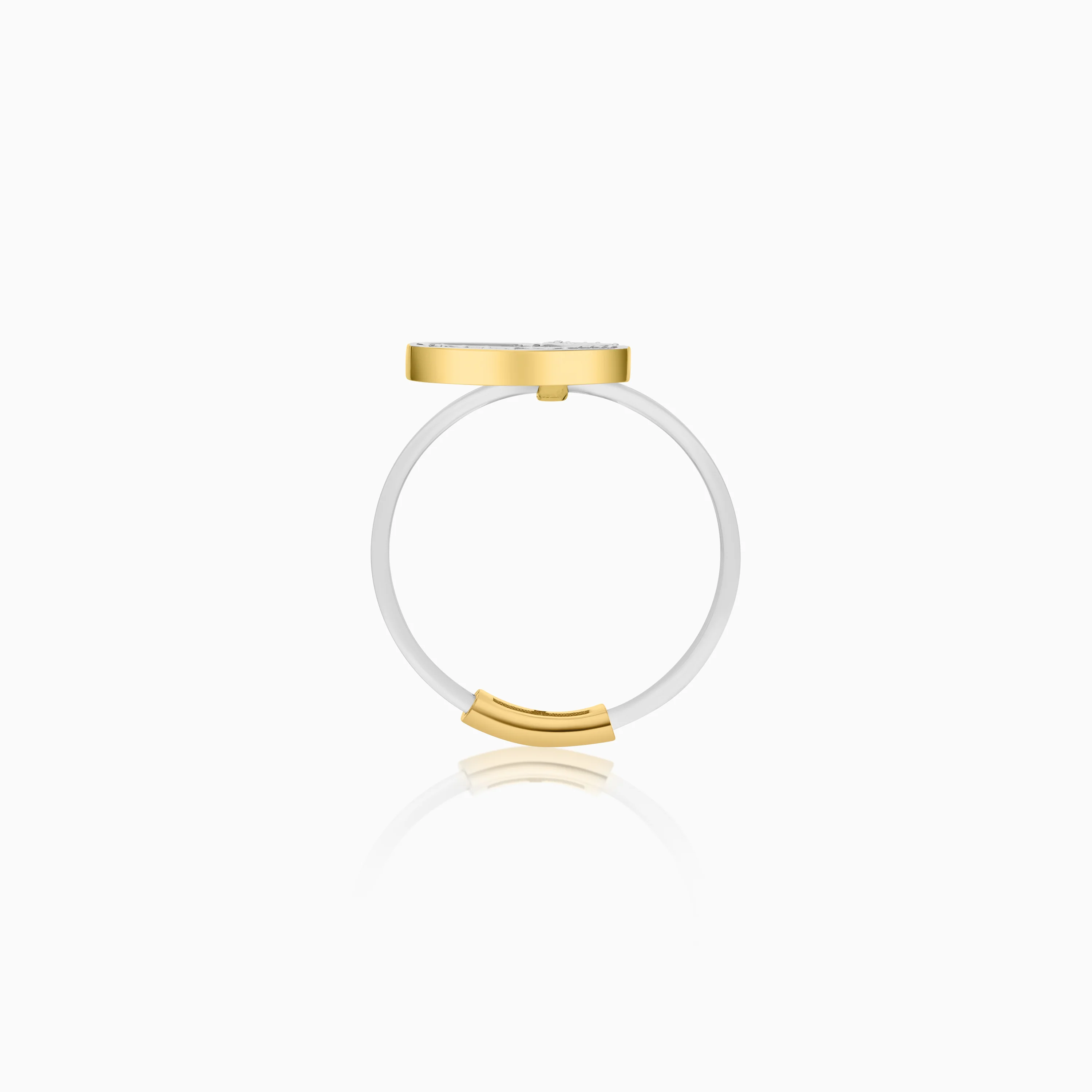 Floating Ring - Faa Letter with Natural Diamonds - Image 6