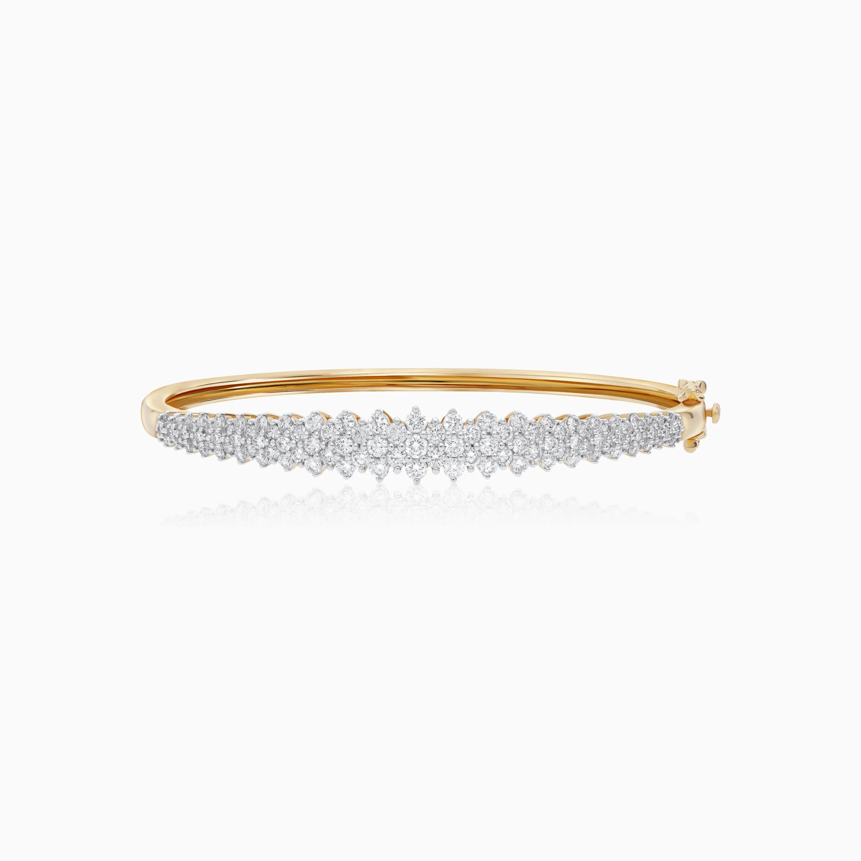 18k yellow gold bangle decorated with natural diamonds stones – from scala collection - Image 3