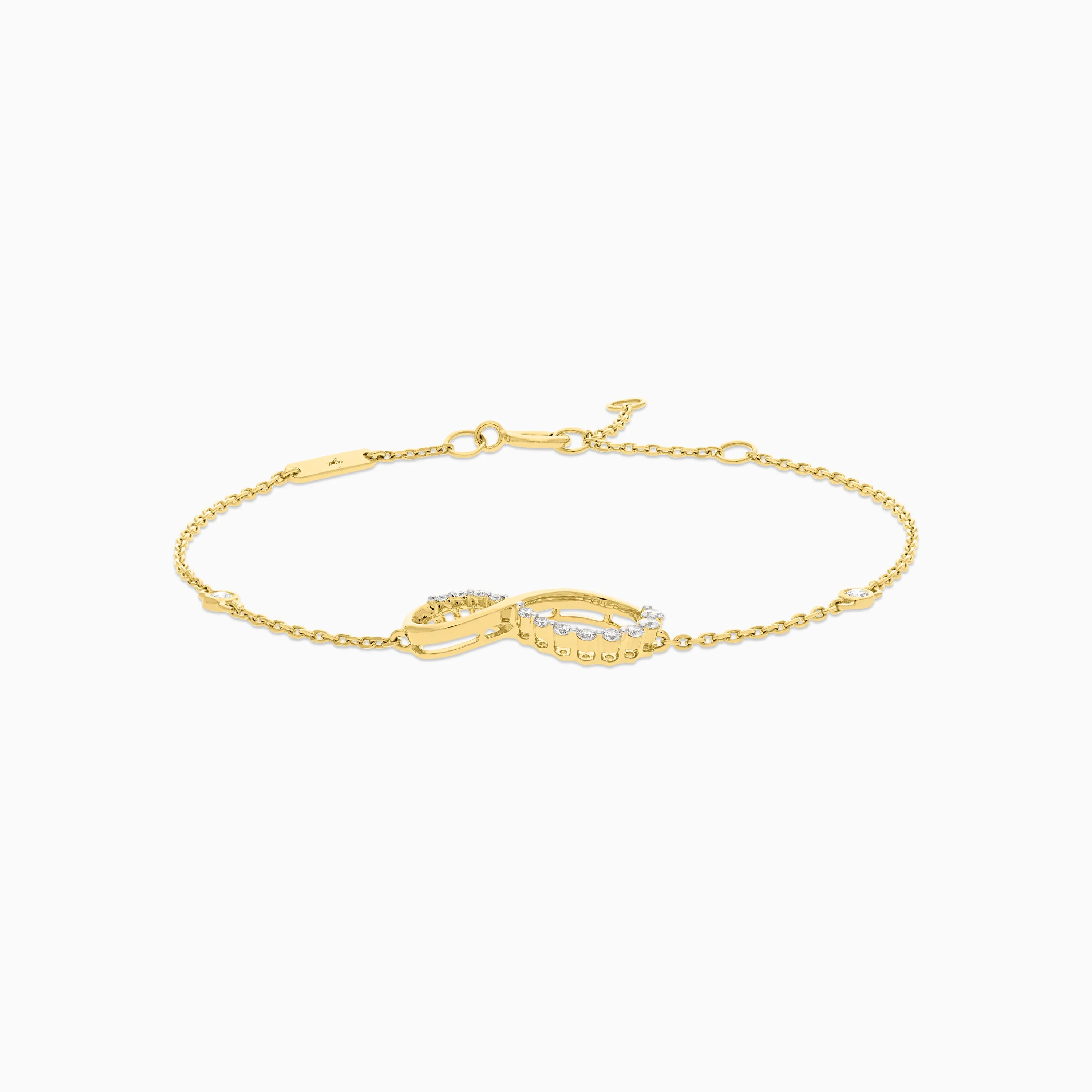 18K Yellow Gold Bracelet Infinity shape | Dunyati collection - Image 3
