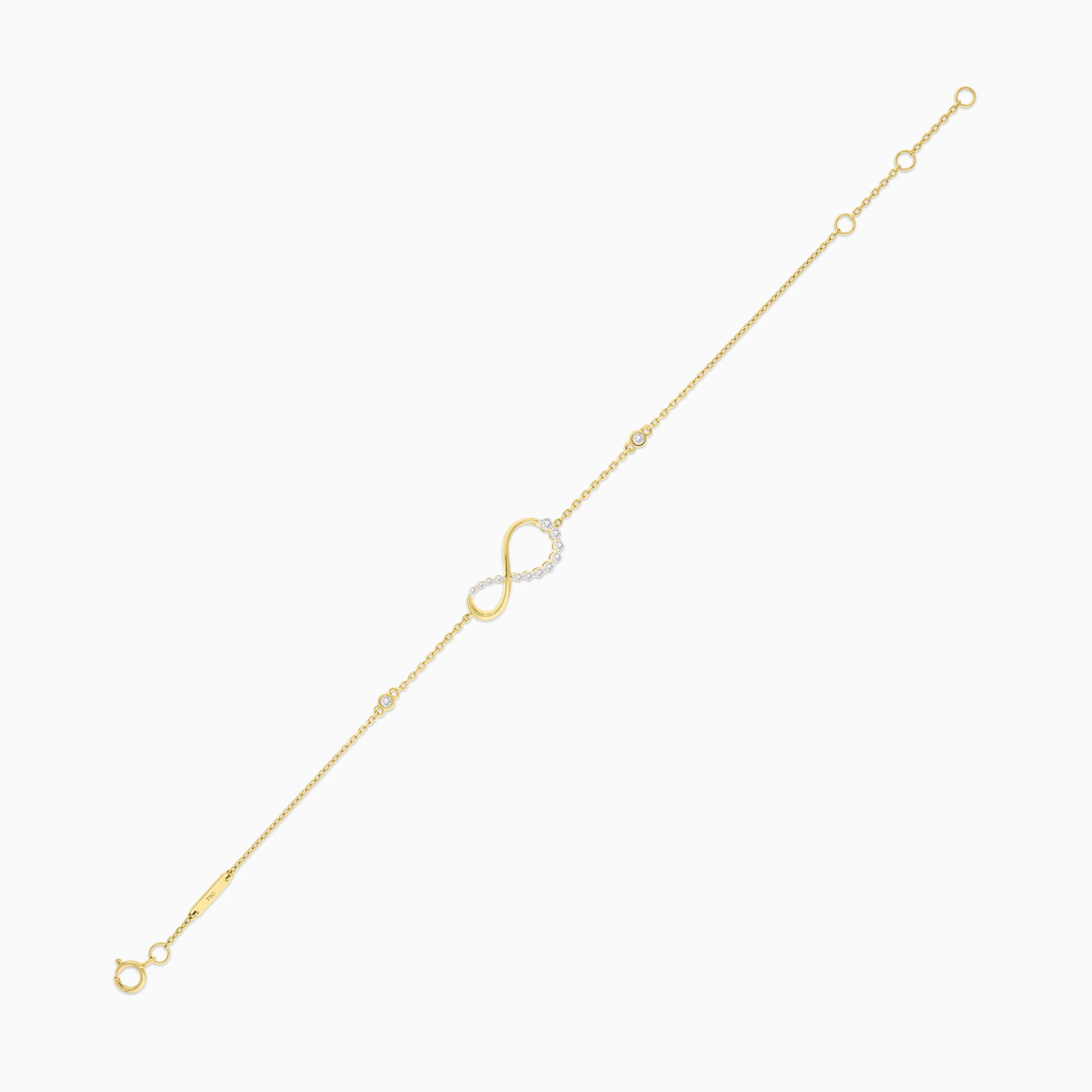 18K Yellow Gold Bracelet Infinity shape | Dunyati collection - Image 4