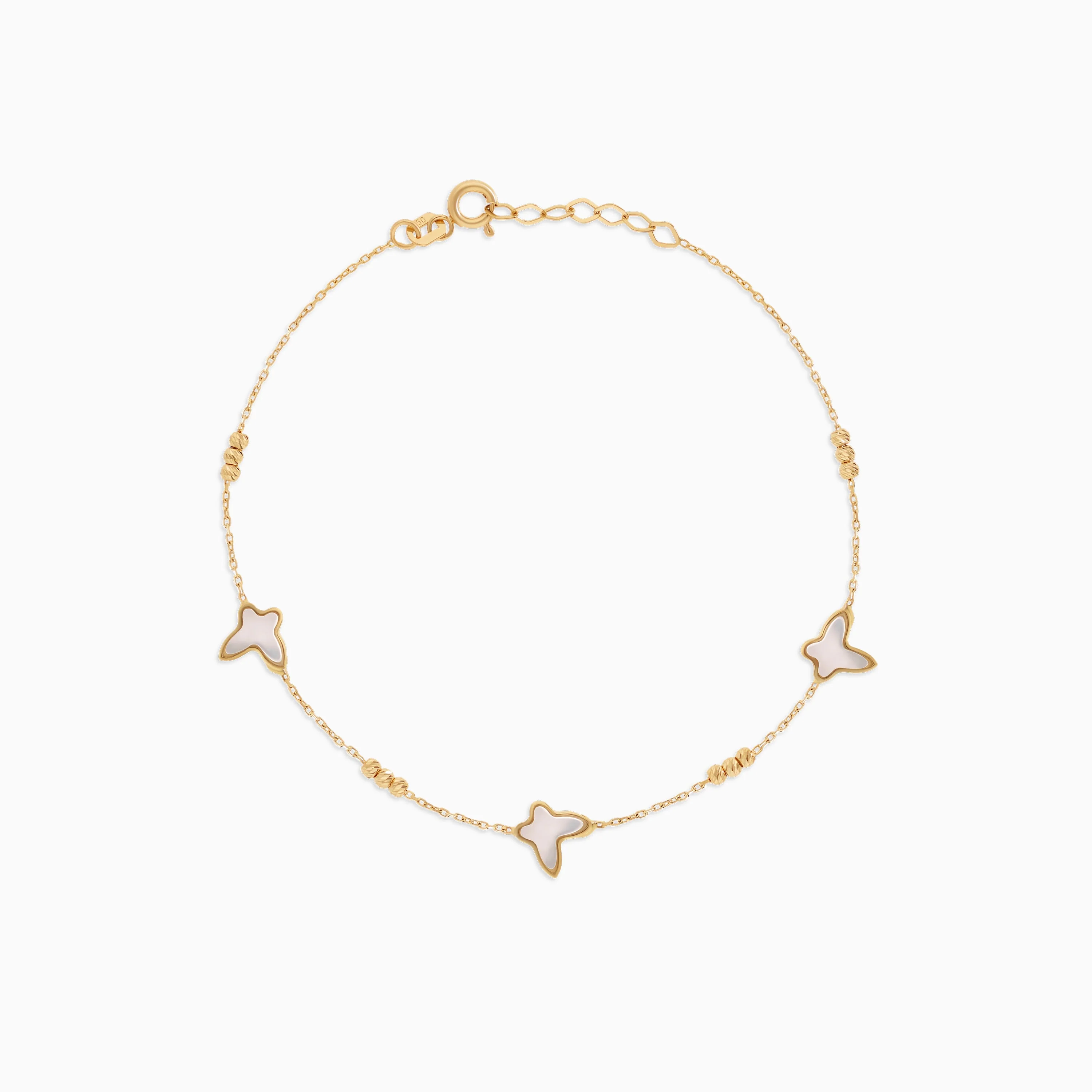 18K Yellow Gold Butterfly Bracelet with Mother of Pearl – Eclat Collection - Image 3