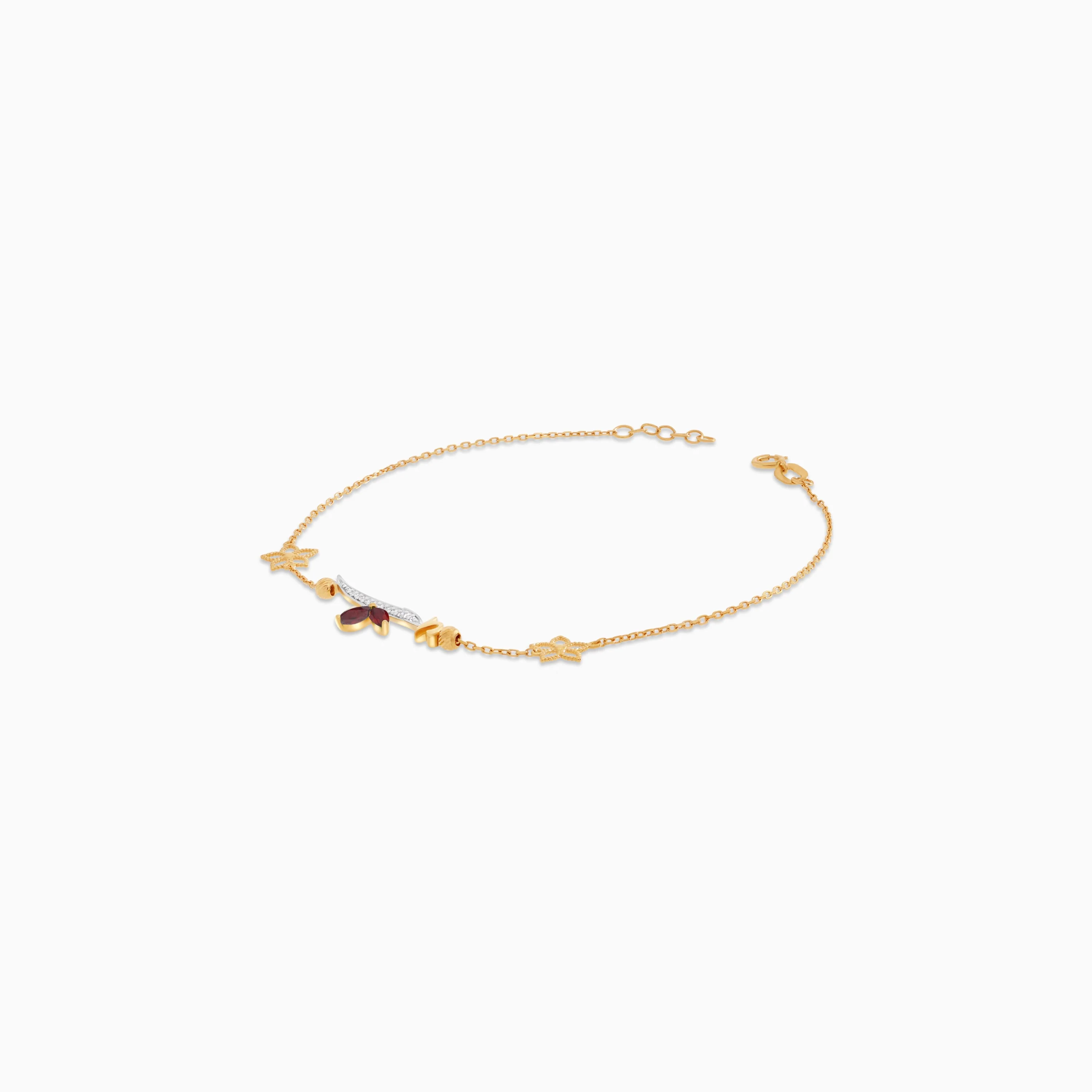 18K Yellow Gold Bracelet with Arabic Letter 'Alif' | Horoufi Diamond Collection - Image 3