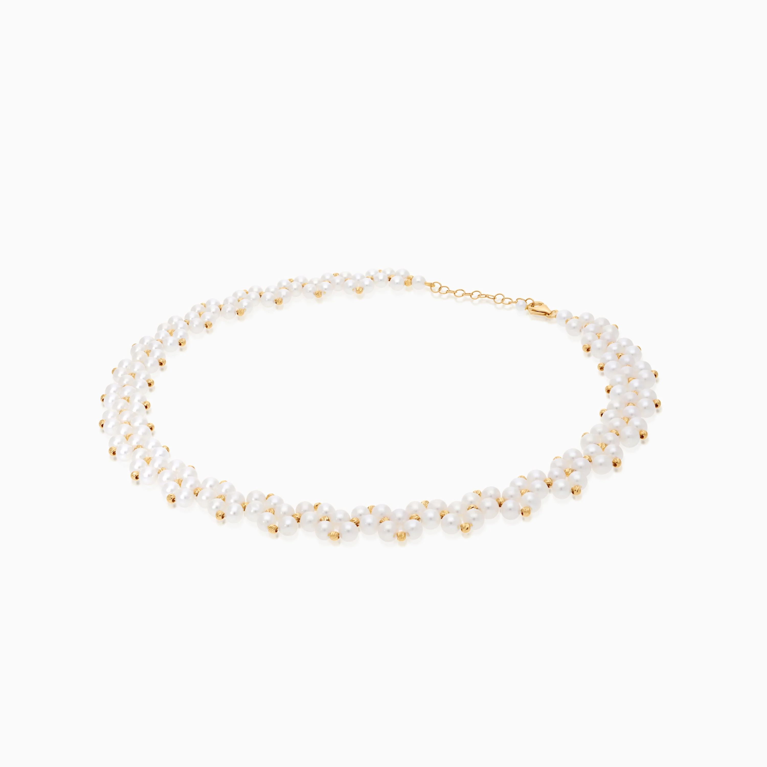 18k Yellow Gold Choker Adorned with Pearls | Danah Collection - Image 3