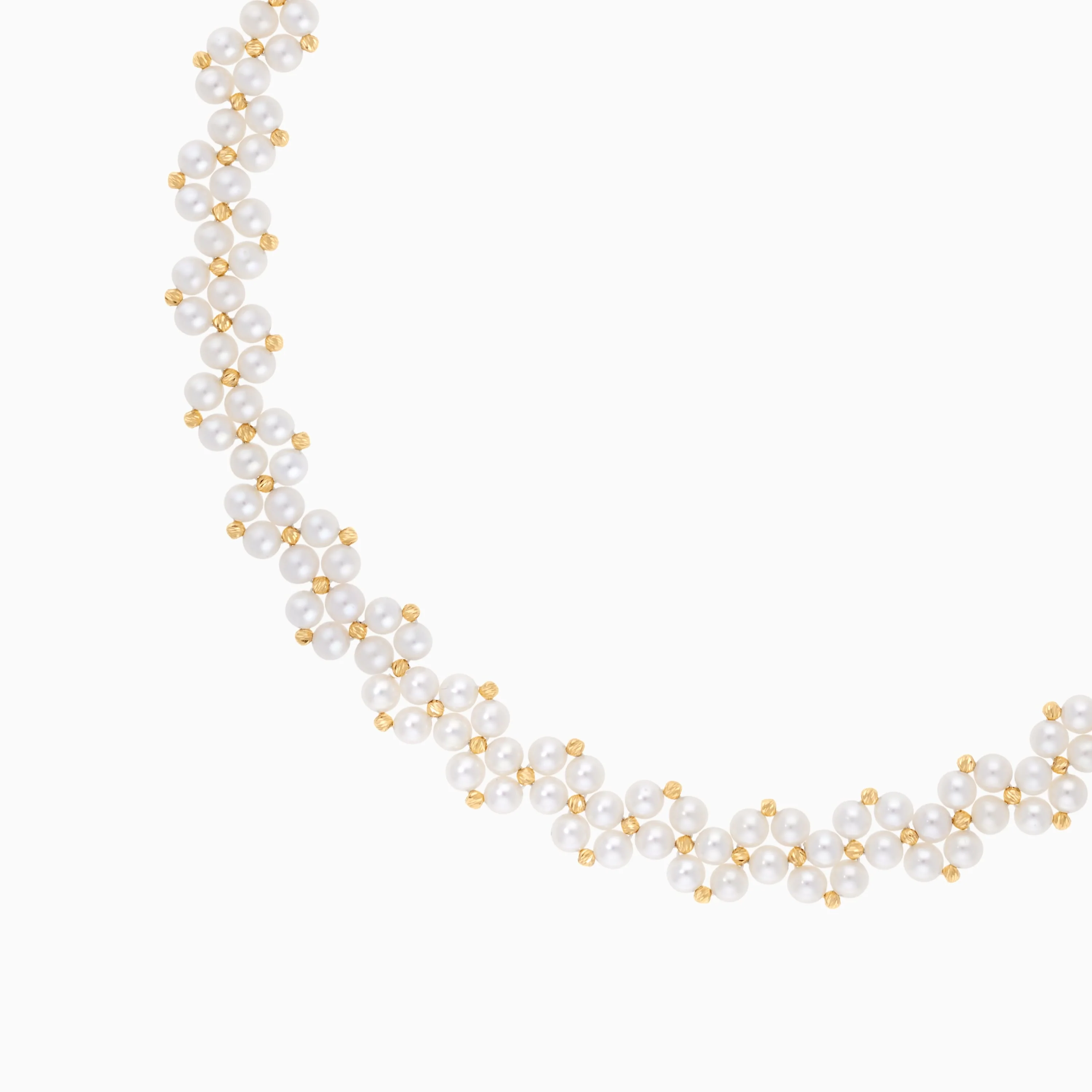18k Yellow Gold Choker Adorned with Pearls | Danah Collection - Image 4
