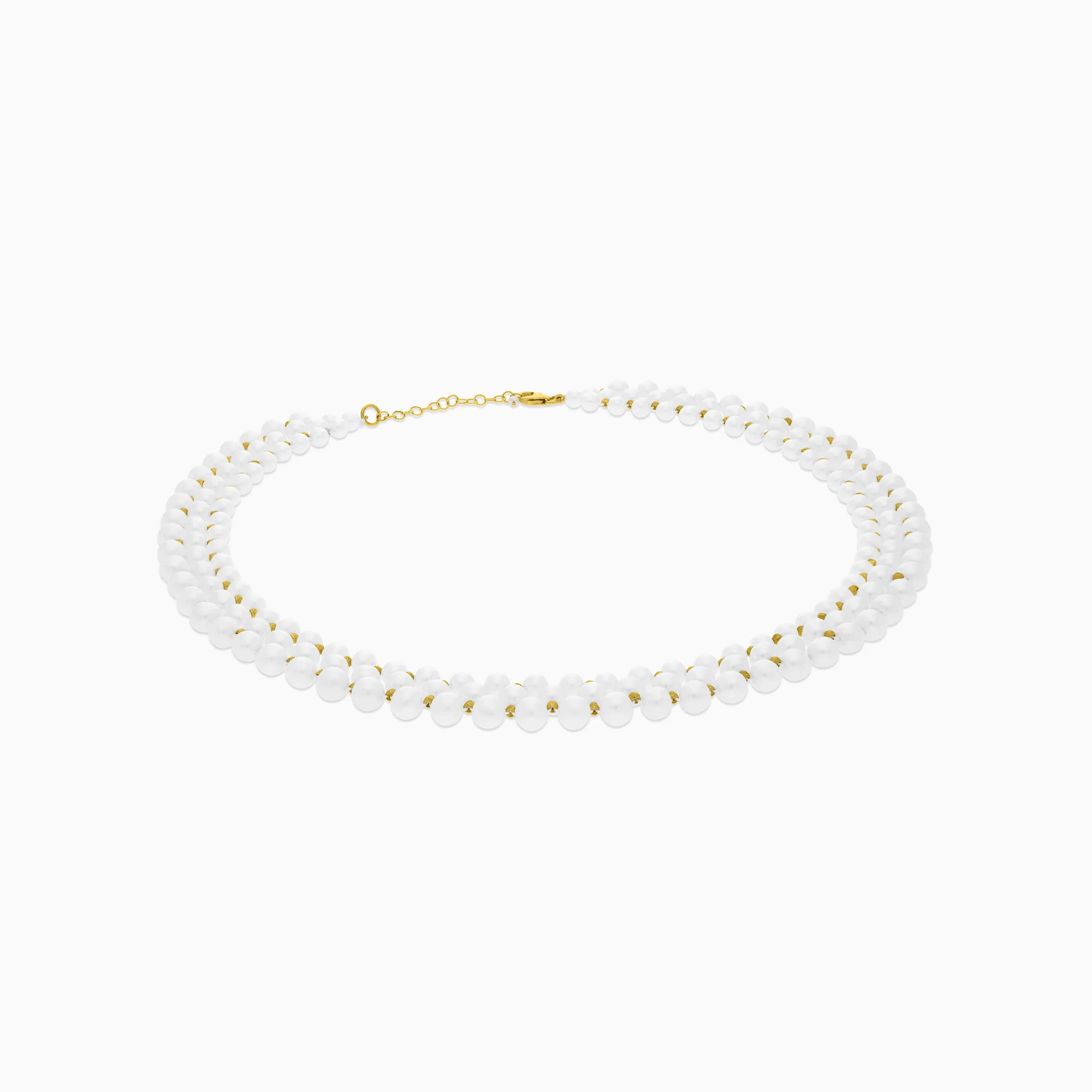 18k Yellow Gold Double Layered Pearl Choker | Danah Collection - Image 3