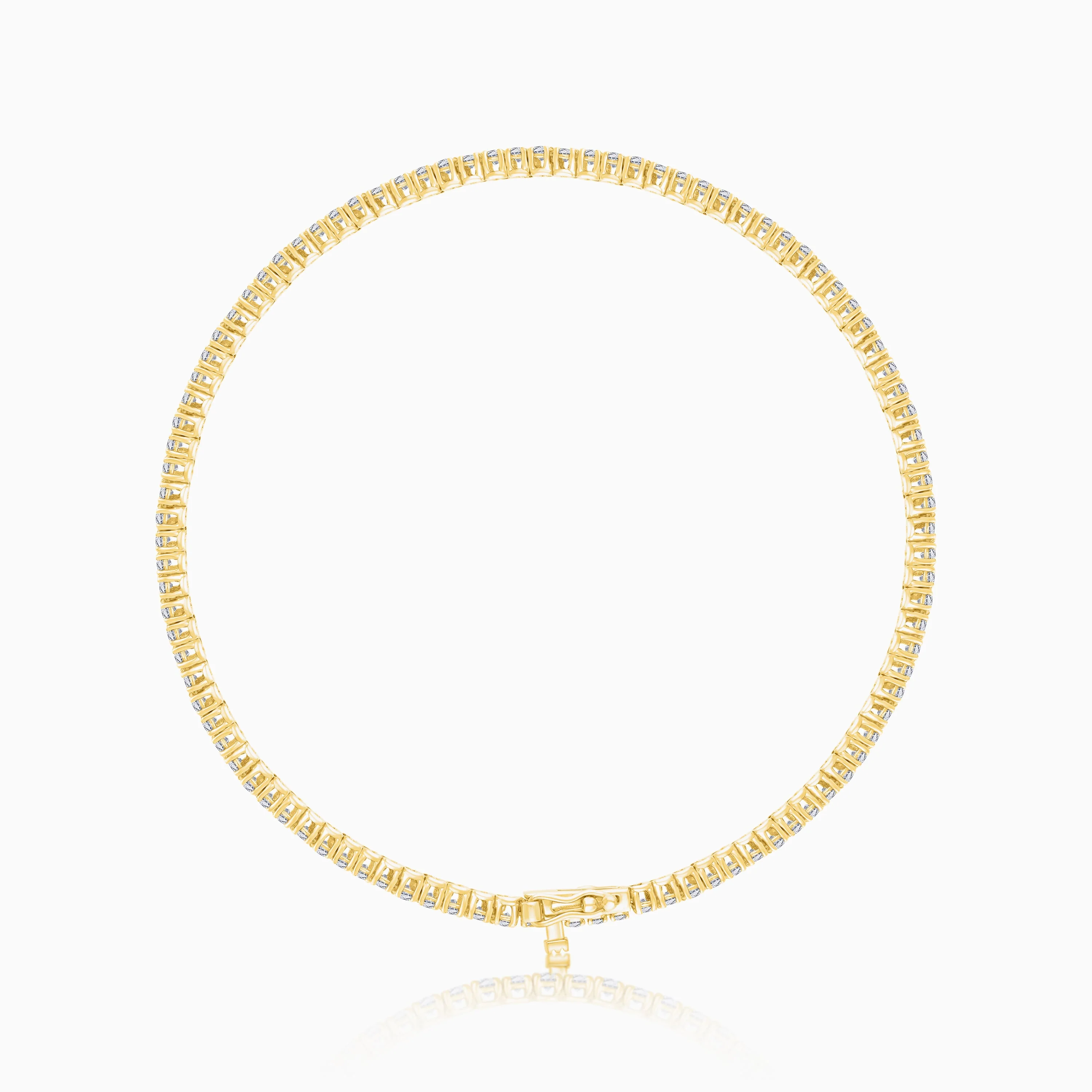 18K Yellow Gold Natural Diamond Tennis Bracelet – 2.0 Carat Classic Setting - Image 3