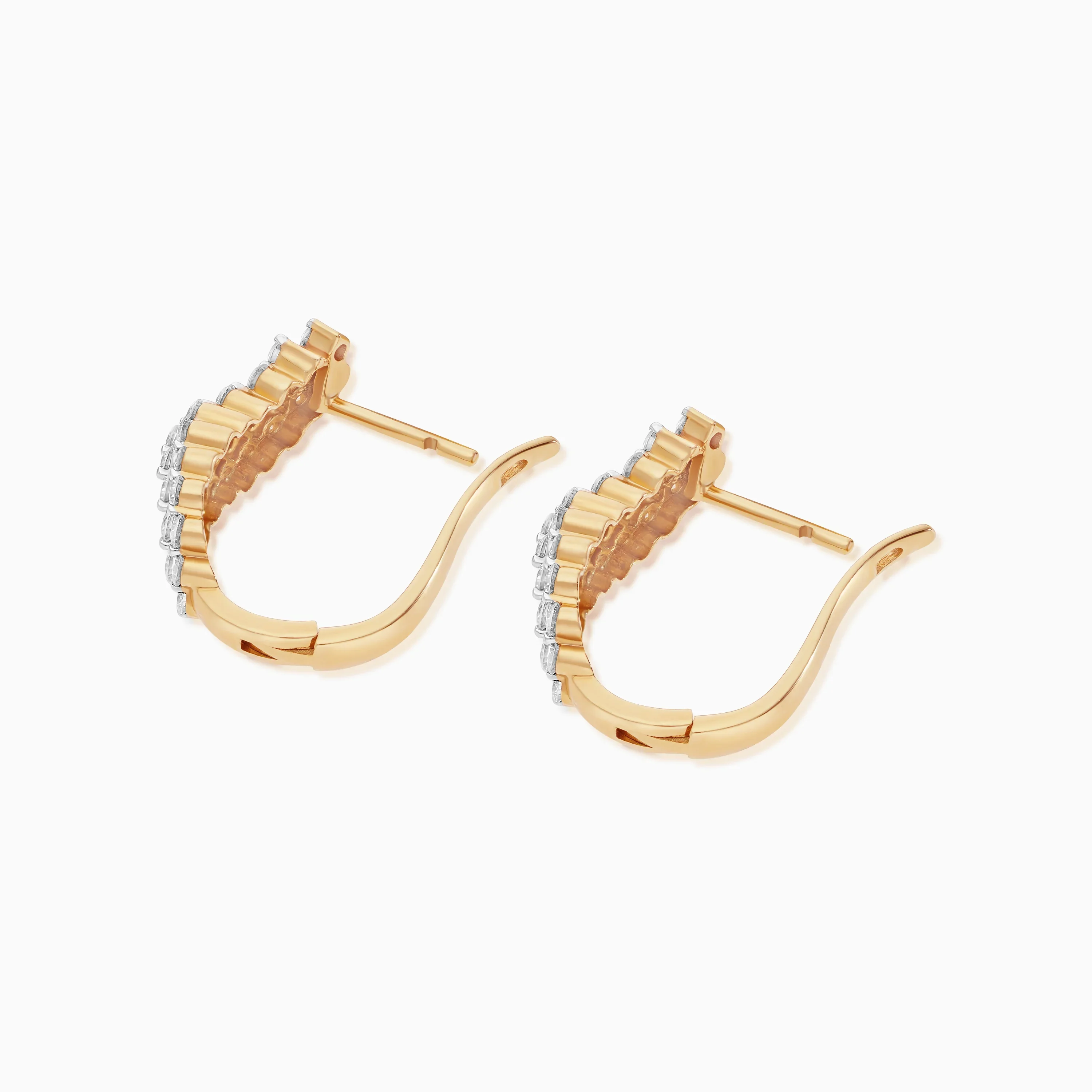 18k Yellow Gold Diamond Earrings – Scala - Image 3