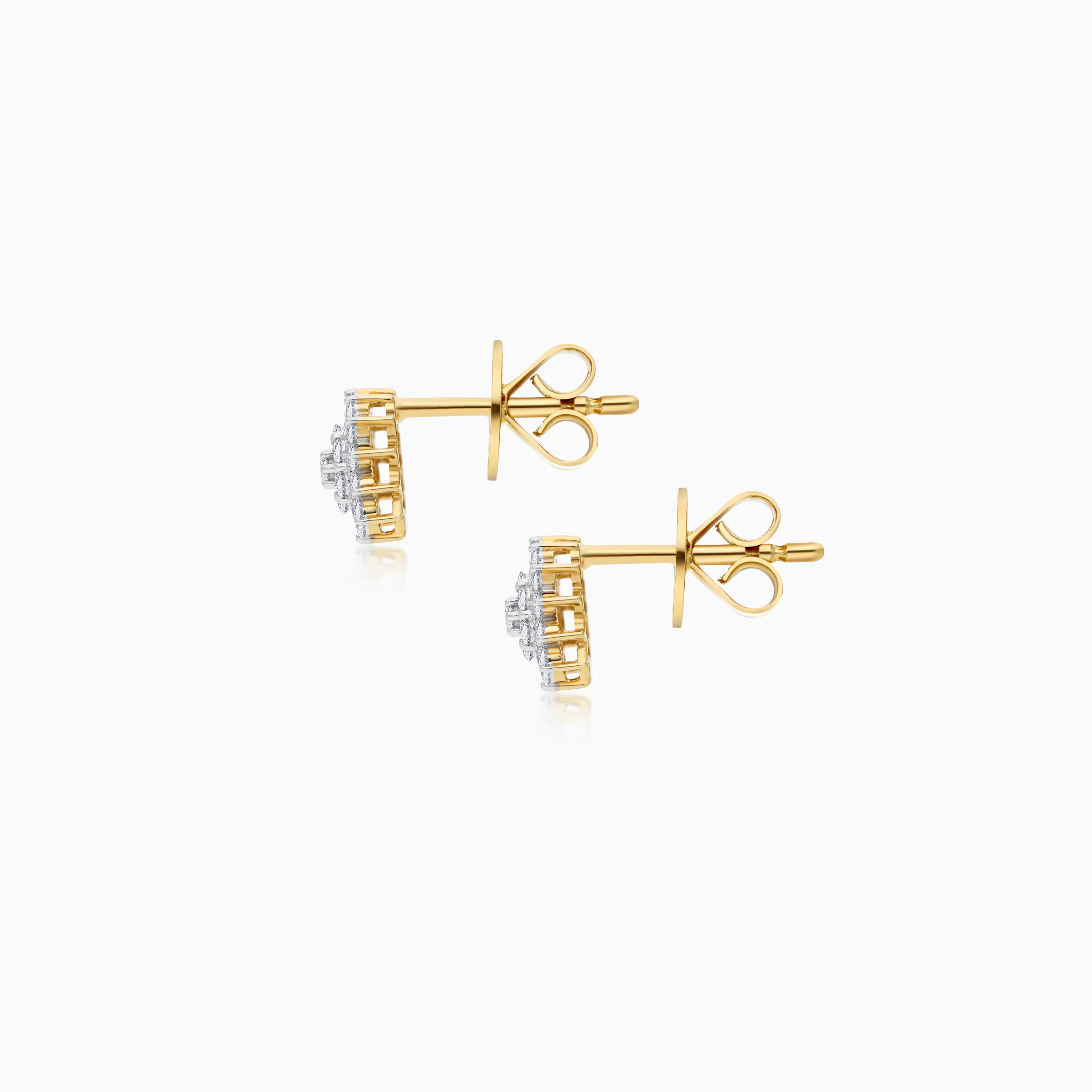 18K Yellow Gold Earrings Adorned with Natural Diamonds from the Scala Collection - Image 4