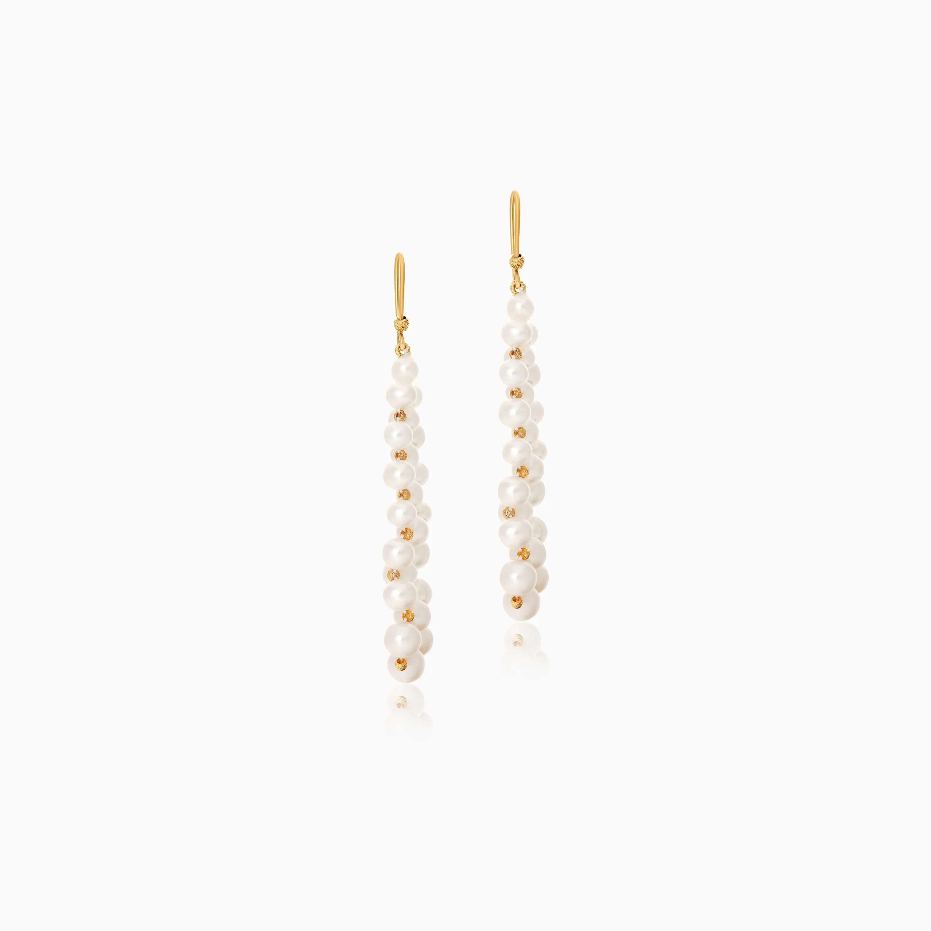 18K Yellow Gold Earrings with Elegant Modern Design | Danah Collection - Image 3
