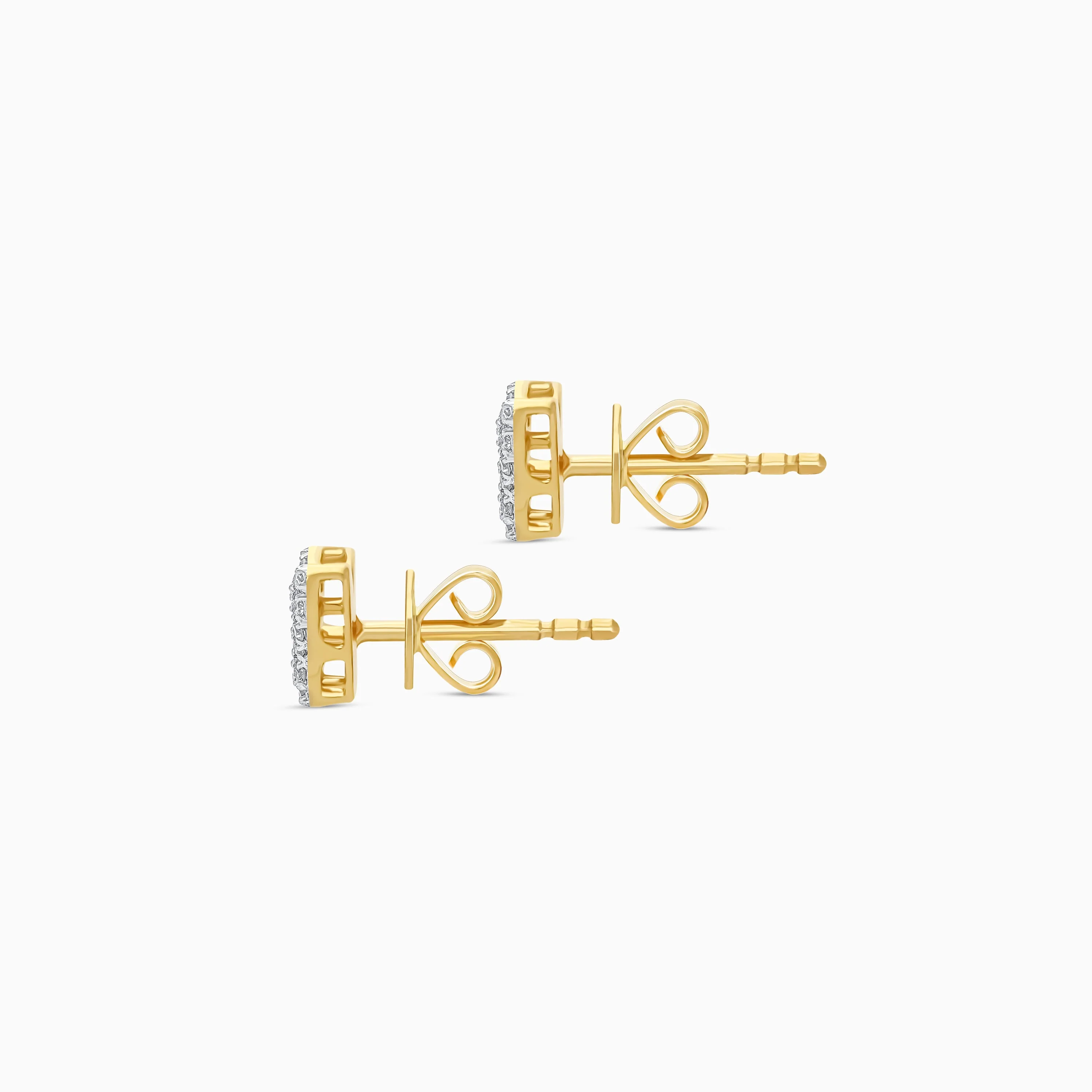 18k Yellow Gold Butterfly Earrings with Natural Diamonds | Farfalla Diamond Kids Collection - Image 3