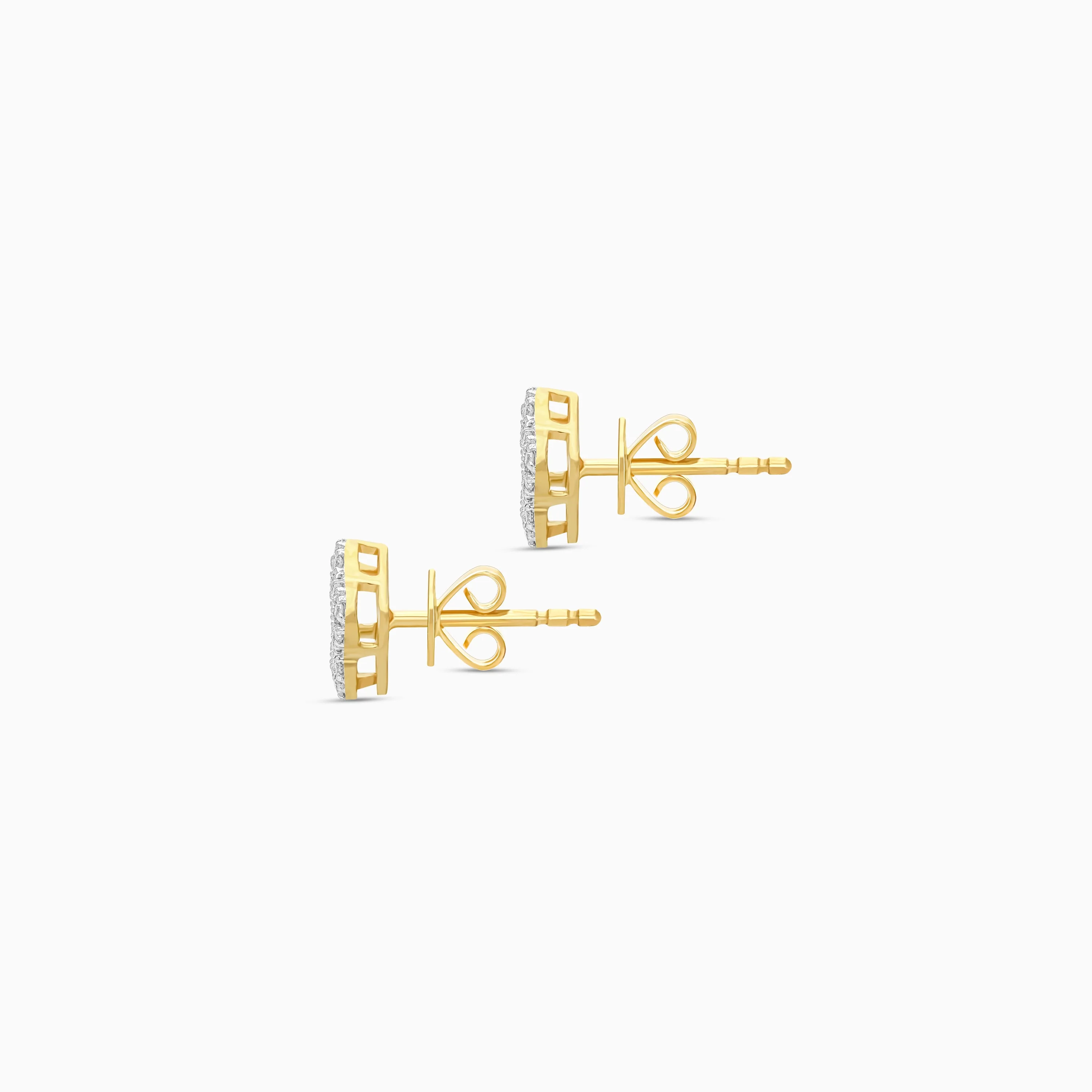 18k Yellow Gold Flower Earrings | Farfalla Diamond Kids Collection - Image 3