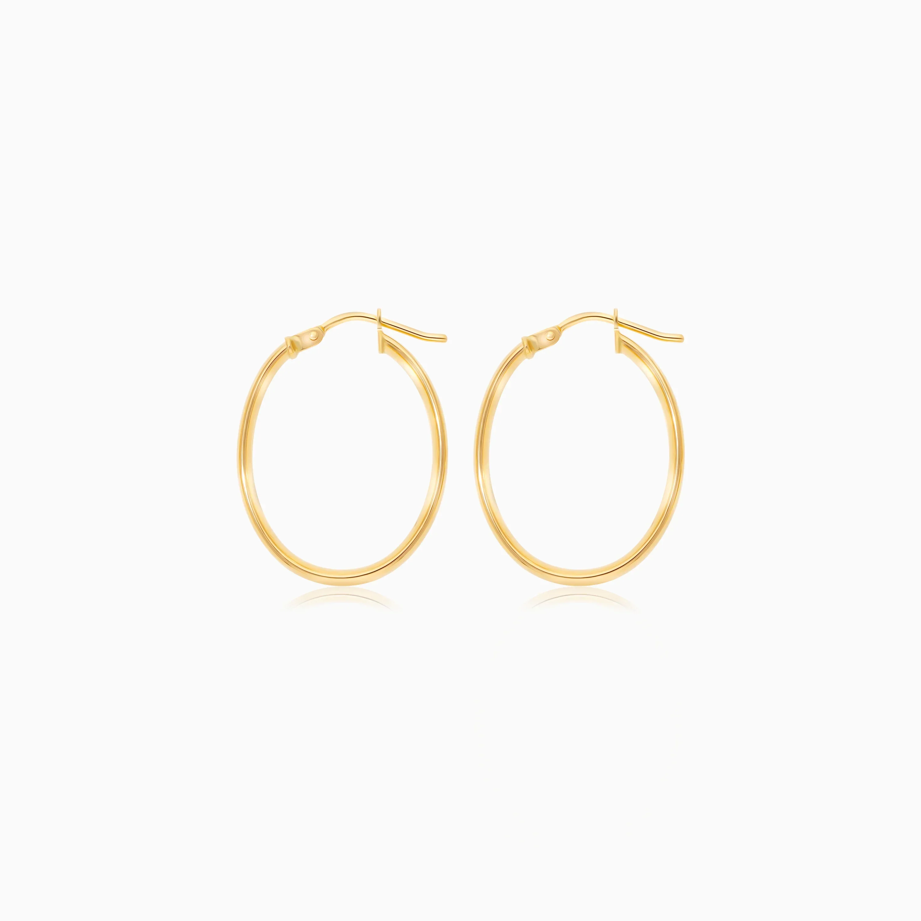 18K YELLOW GOLD EARRINGS IN OVAL SHAPE - Image 2