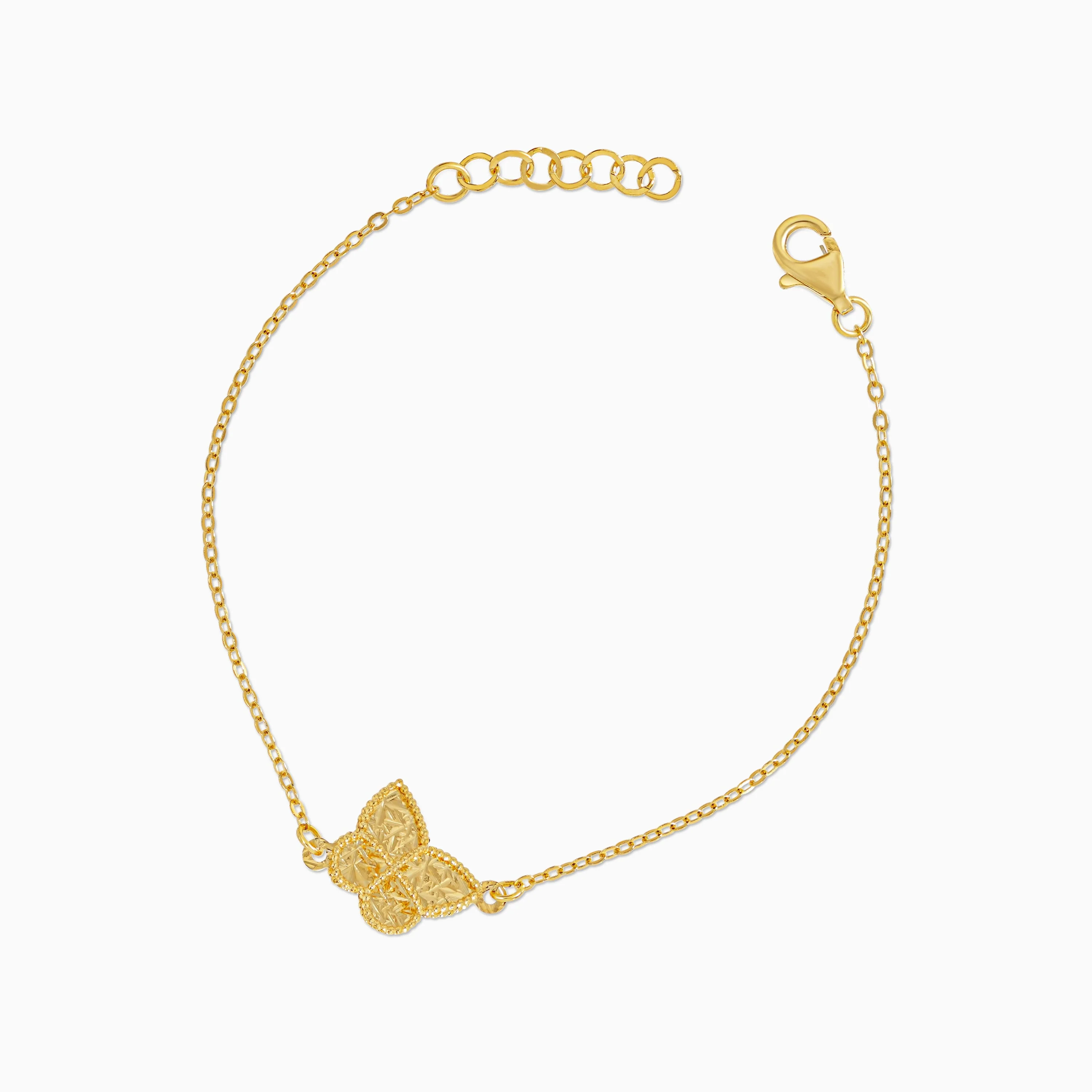18k Yellow Gold Kids Butterfly Bracelet – Farfalla Gold Kids Collection - Image 3