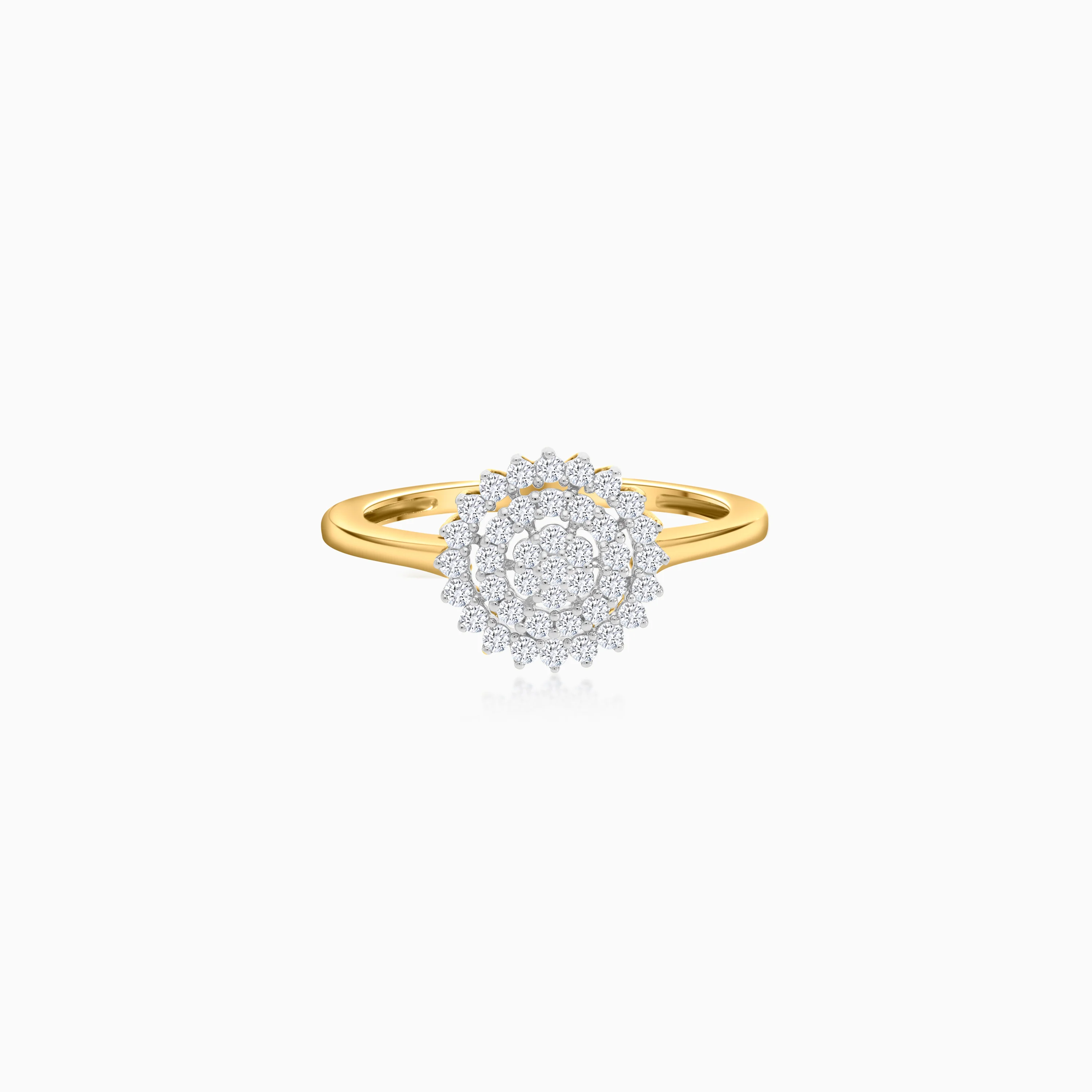 18K Yellow Gold Ring with Natural Diamonds from Scala Collection - Image 3