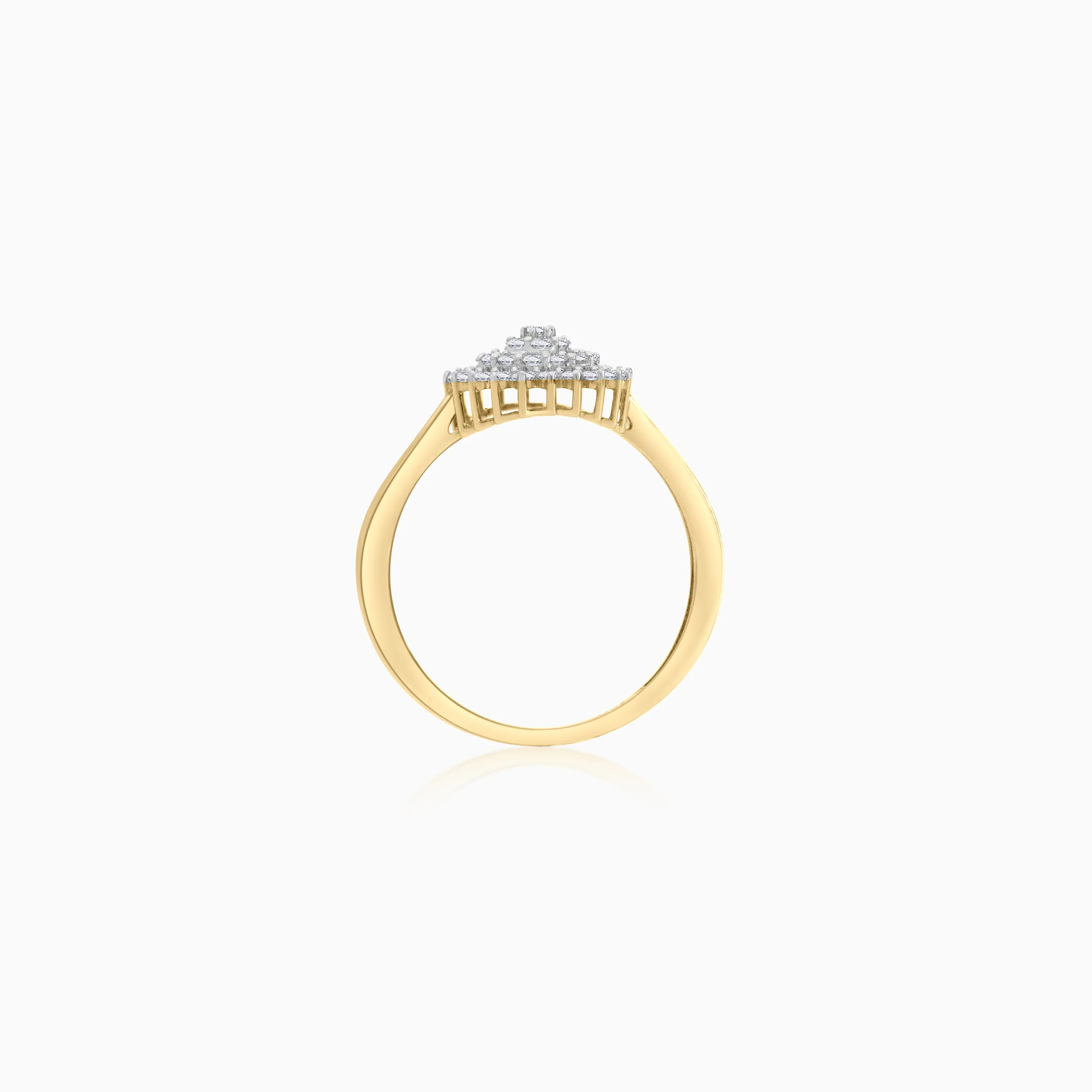 18K Yellow Gold Ring with Natural Diamonds from Scala Collection - Image 4