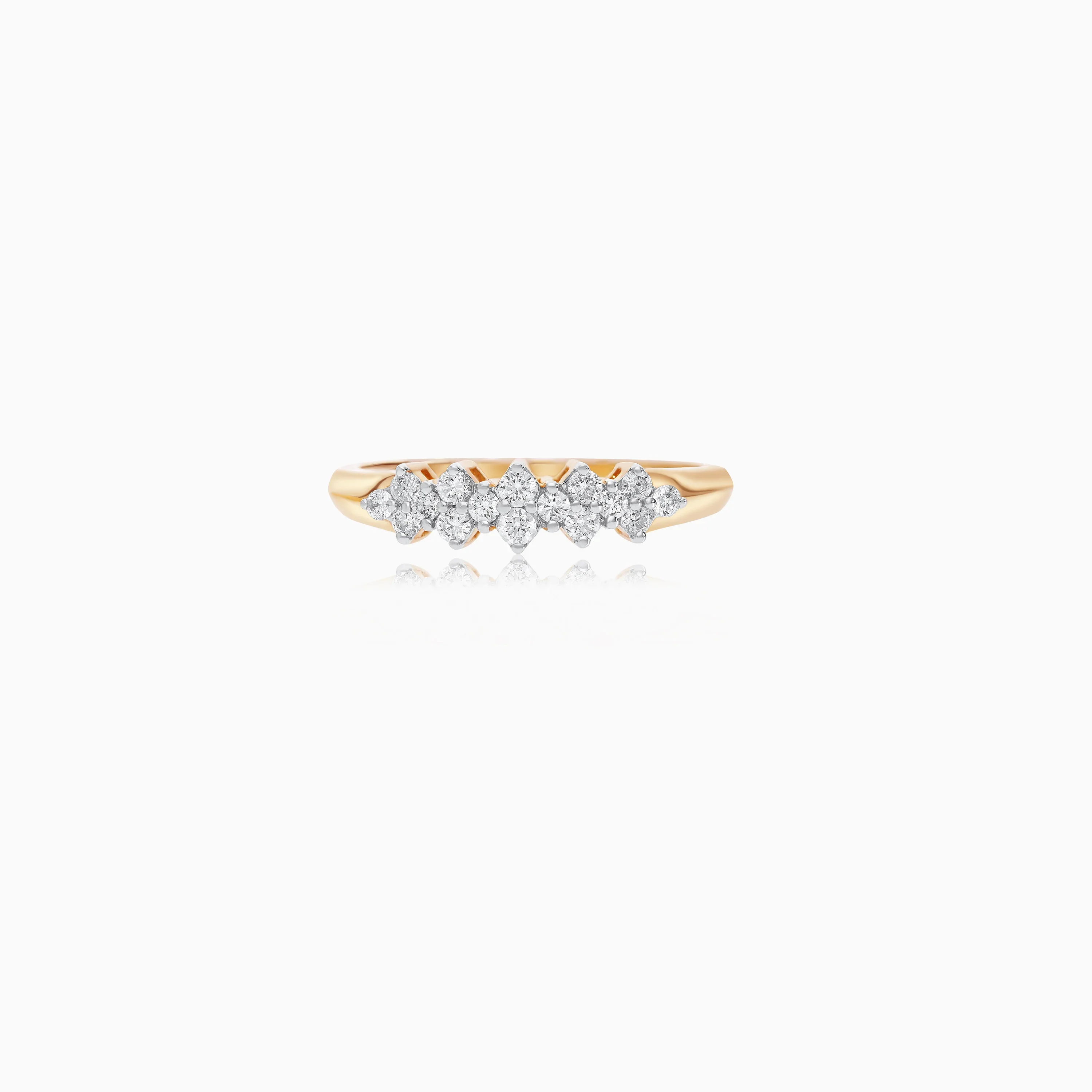 18k yellow gold ring with certified diamonds stones - Image 4