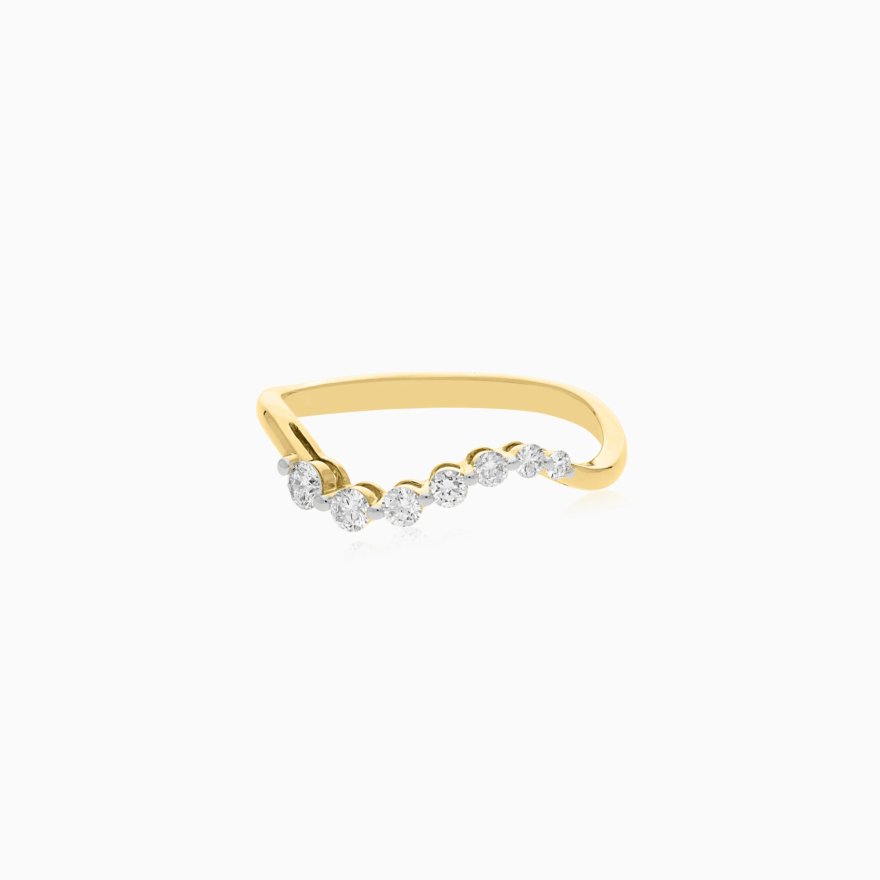 18K Yellow Gold Ring with Natural Diamonds | Dunyati Collection - Image 3