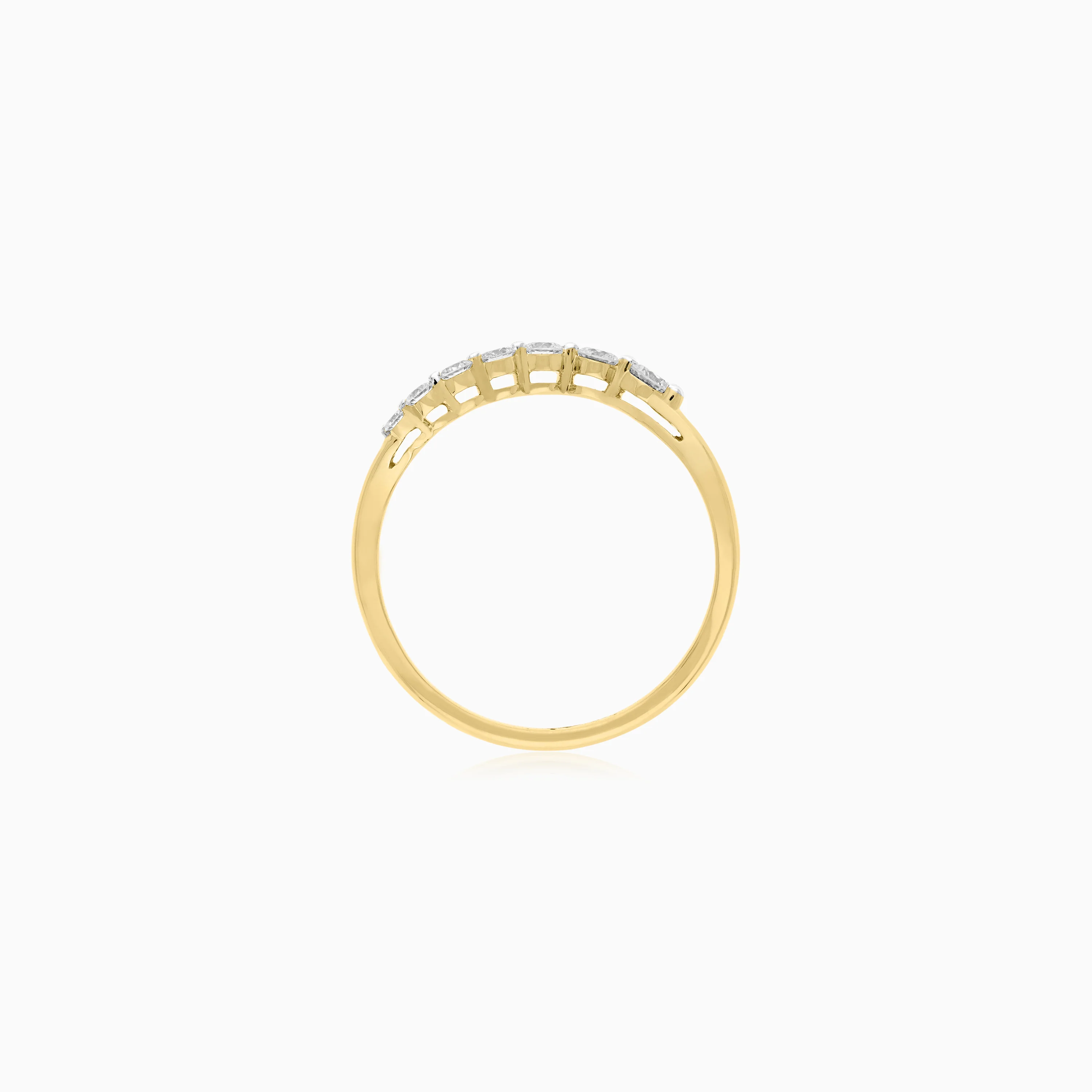 18K Yellow Gold Ring with Natural Diamonds | Dunyati Collection - Image 4