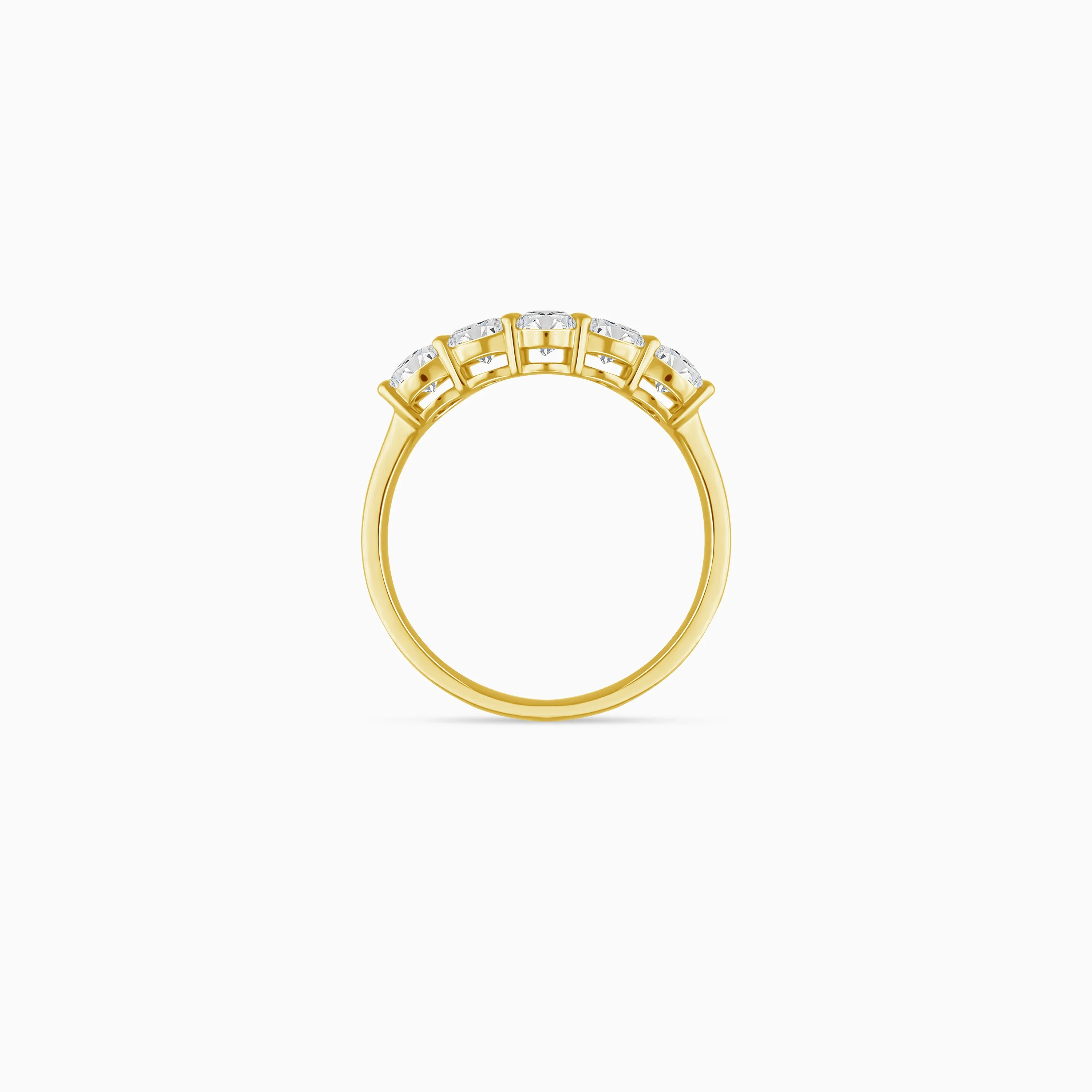 18k yellow gold solitaire eternity diamond ring – solitaire collection - Image 3
