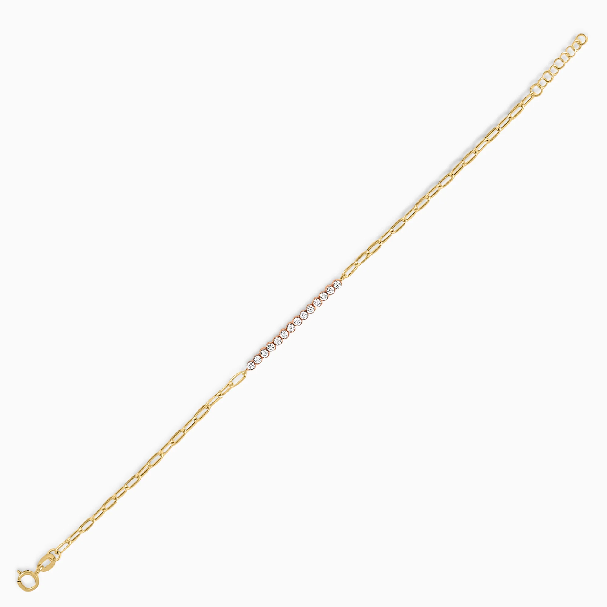 18K Yellow & Rose Gold Bracelet with Zircon stones - Image 2