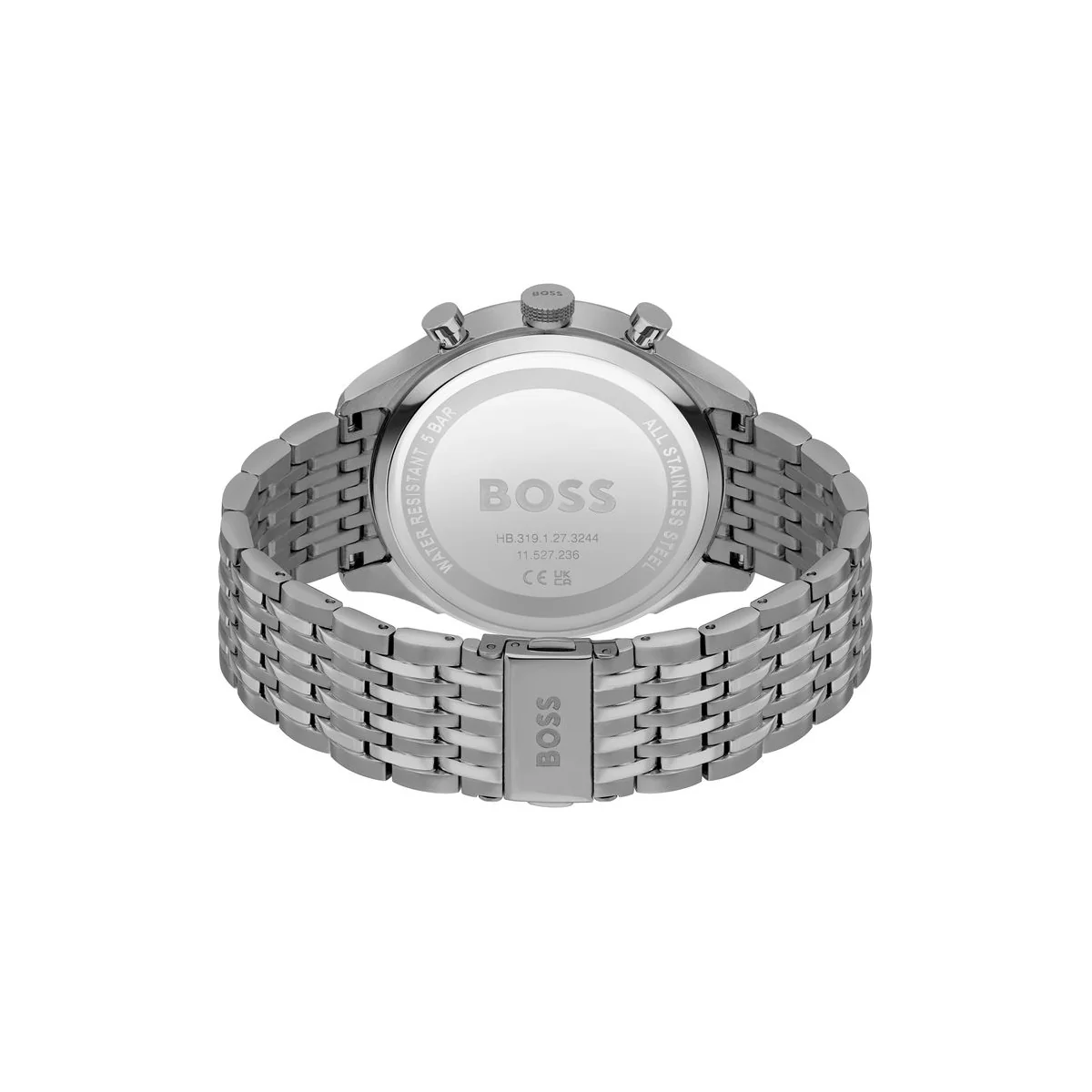Boss Gregor Mens Round 45mm Stainless Steel Case Stainless Steel Bracelet Grey Dial - Image 4