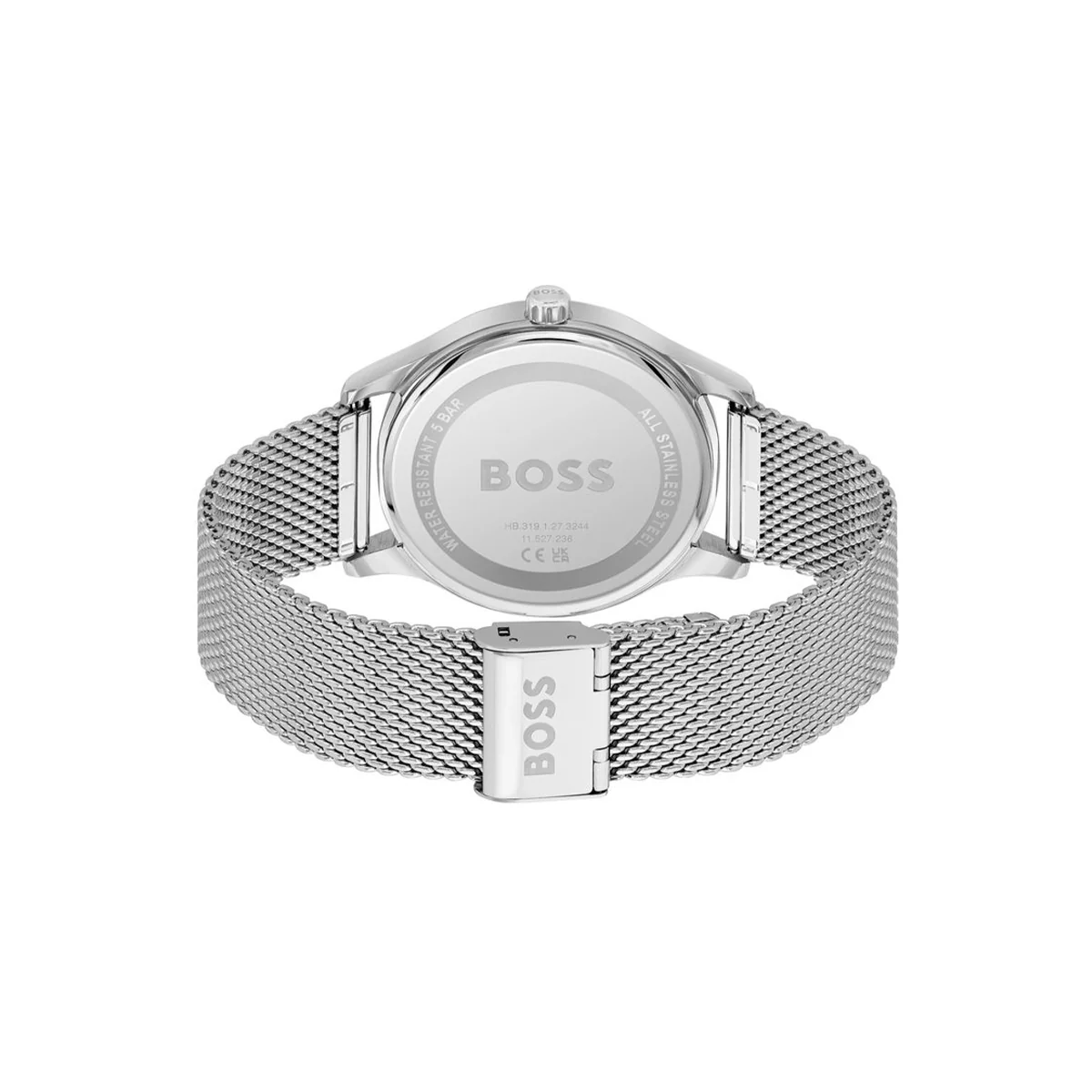 Boss Quartz movement Watch in a Round case with Stainless steel bracelet and Black Dial - Image 3
