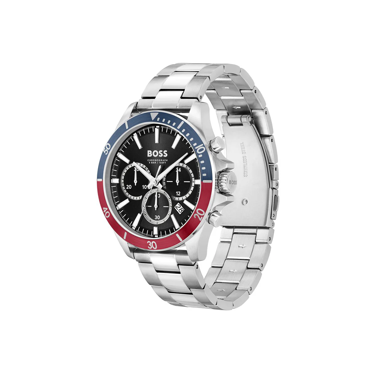 Boss Watch Troper Mens Round 45mm Stainless Steel Case Stainless Steel Bracelet Stainless Steel Dial - Image 3