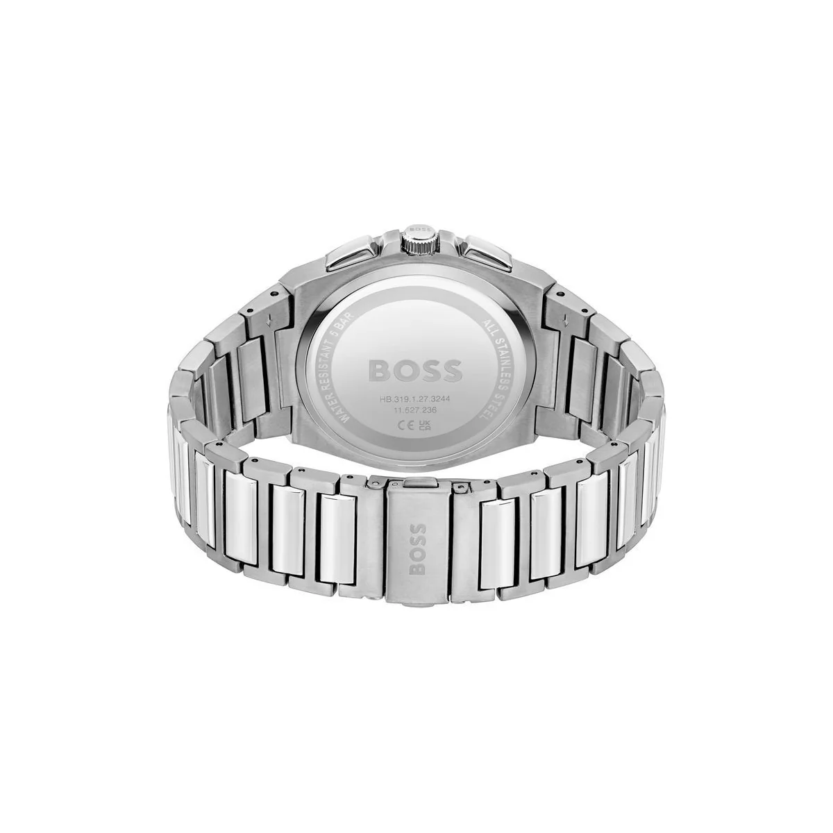 Boss Watch Quartz Movement In A Tonneau Case With Stainless Steel Bracelet And Blue Dial - Image 4