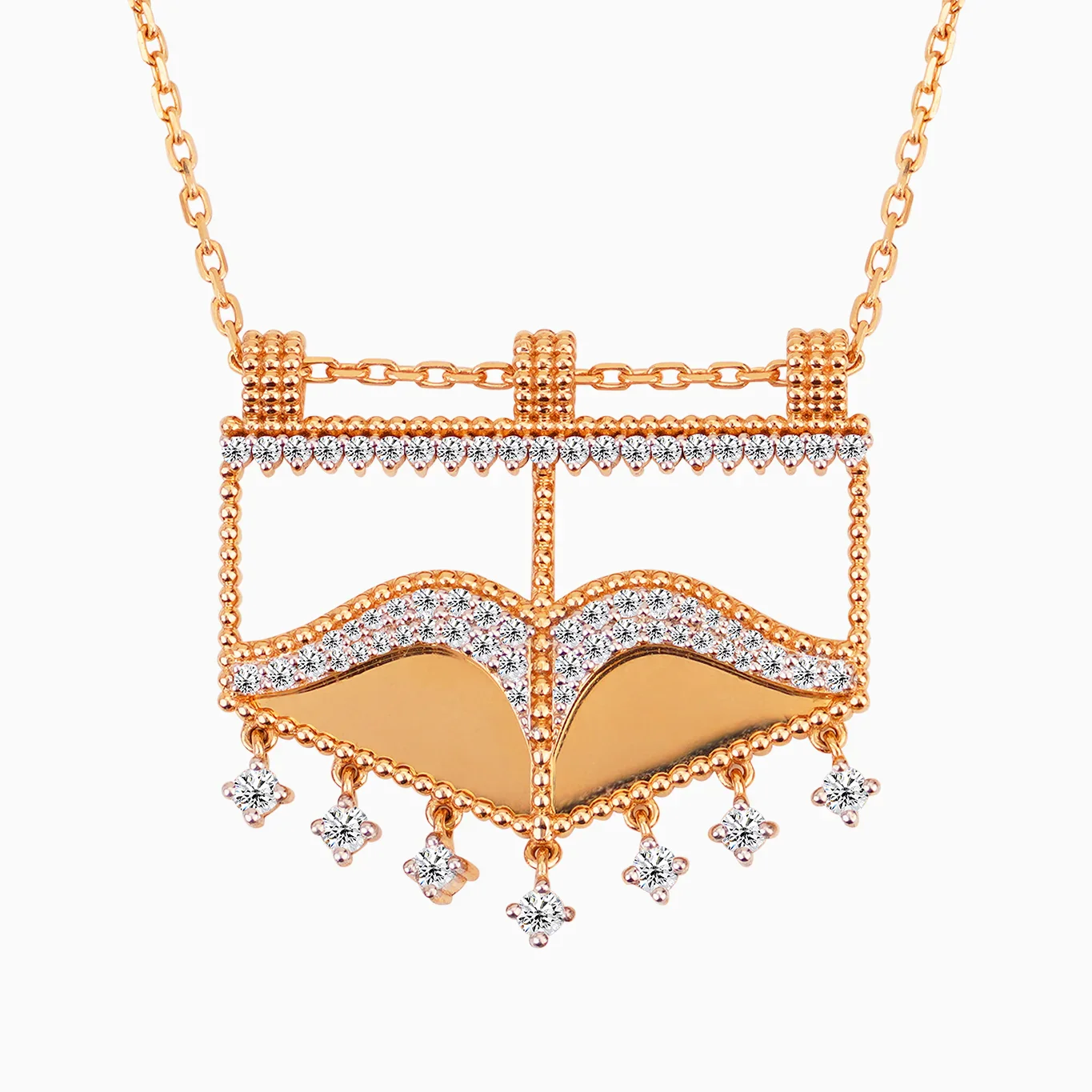 18K Yellow Gold Pendant with Diamonds – Burqa Collection - Image 3