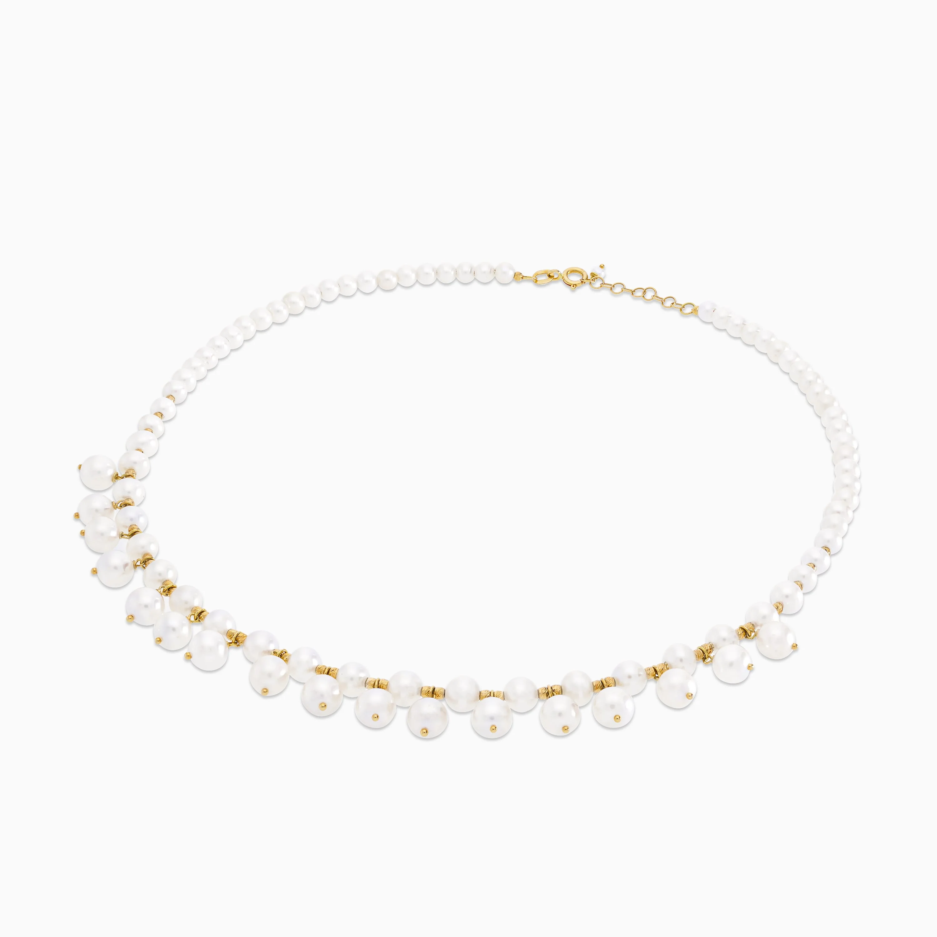 Classic Round Pearl Necklace in 18k Yellow Gold | Danah Collection - Image 3