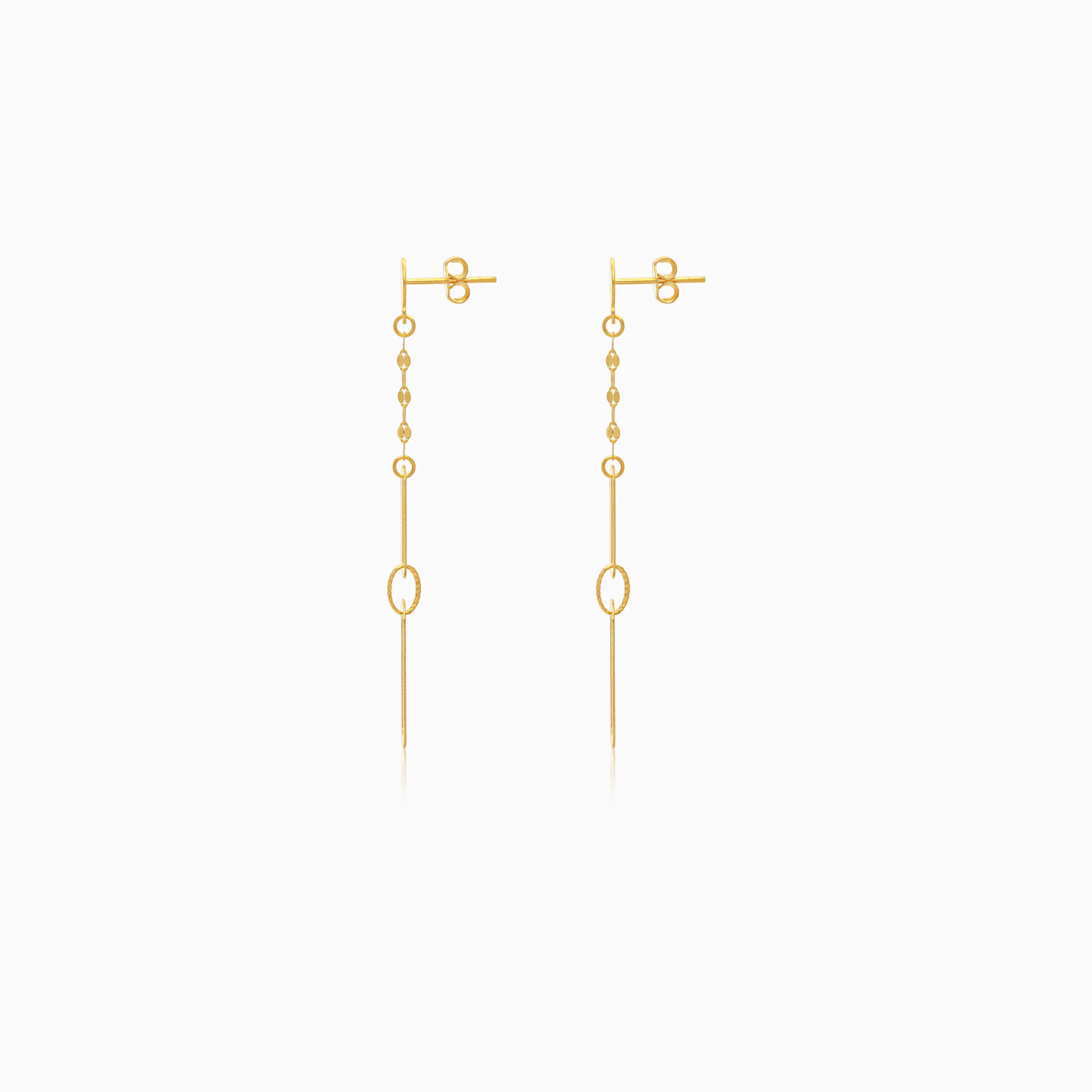 Dangling earrings in 18K Yellow Gold - Image 3