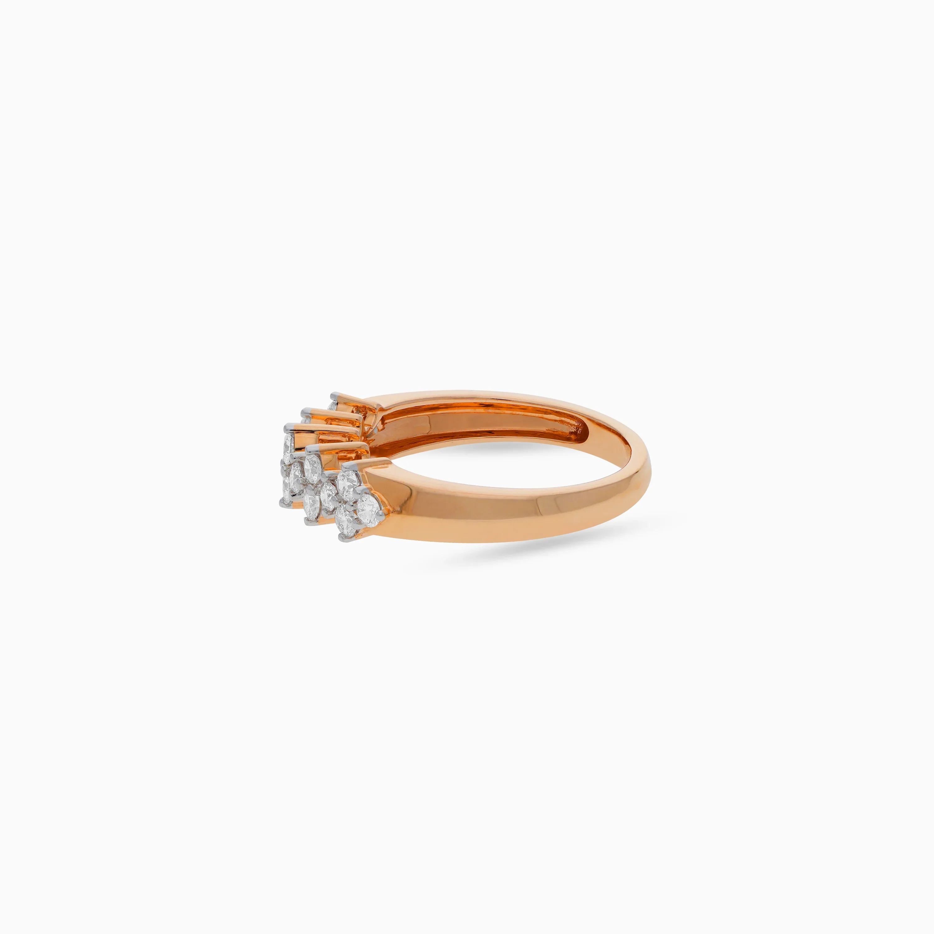 18K Rose Gold Ring Adorned with Natural Diamonds from the Scala Collection - Image 4