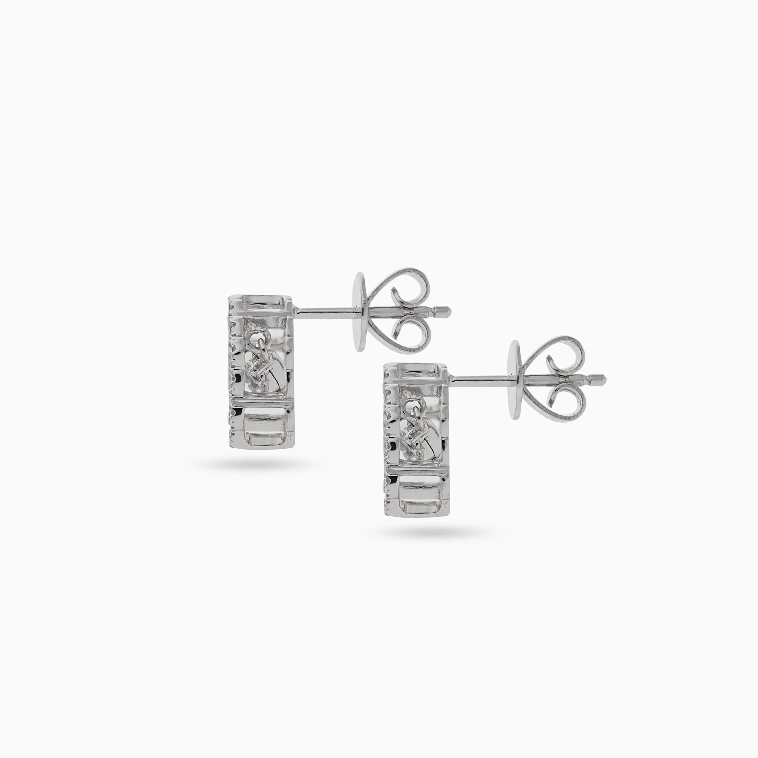 18K White Gold Dancing Diamond Earrings | Dancing Diamond Collection - Image 4